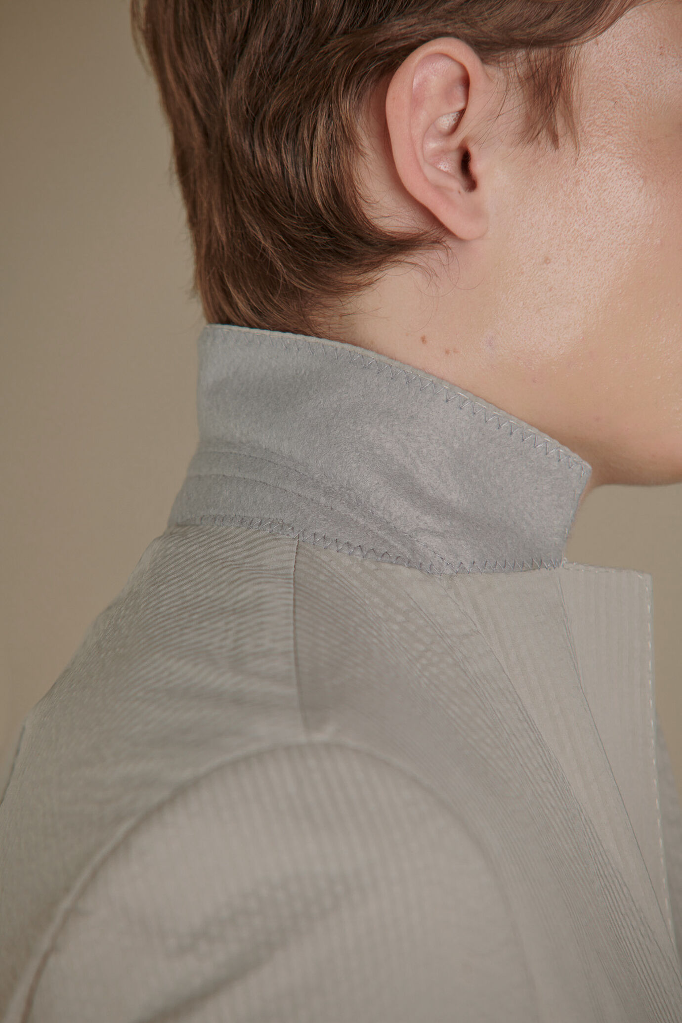 Single breasted jacket flap pockets cotton blend image number 2