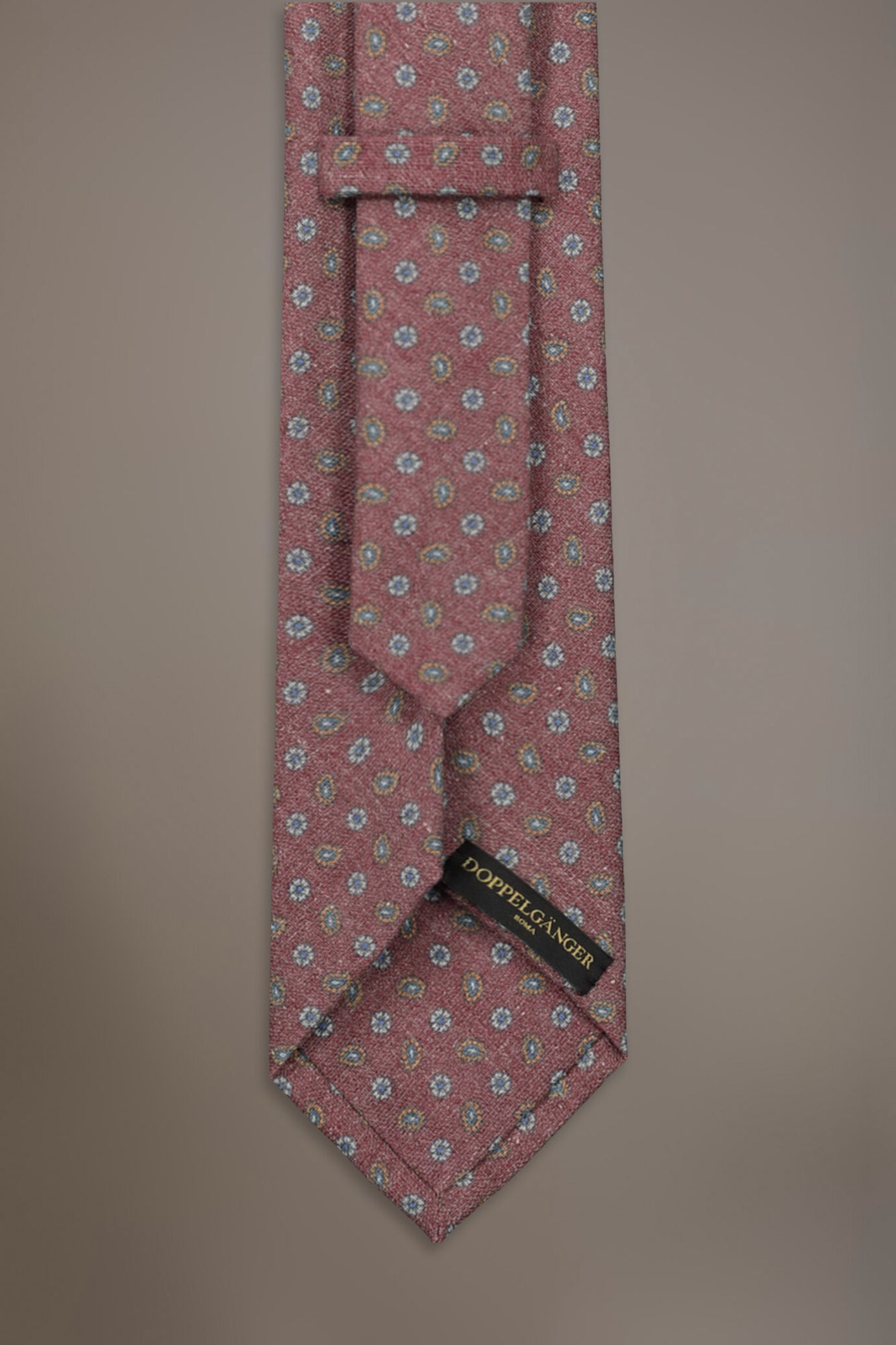 Linen blend tie fancy design image number 1