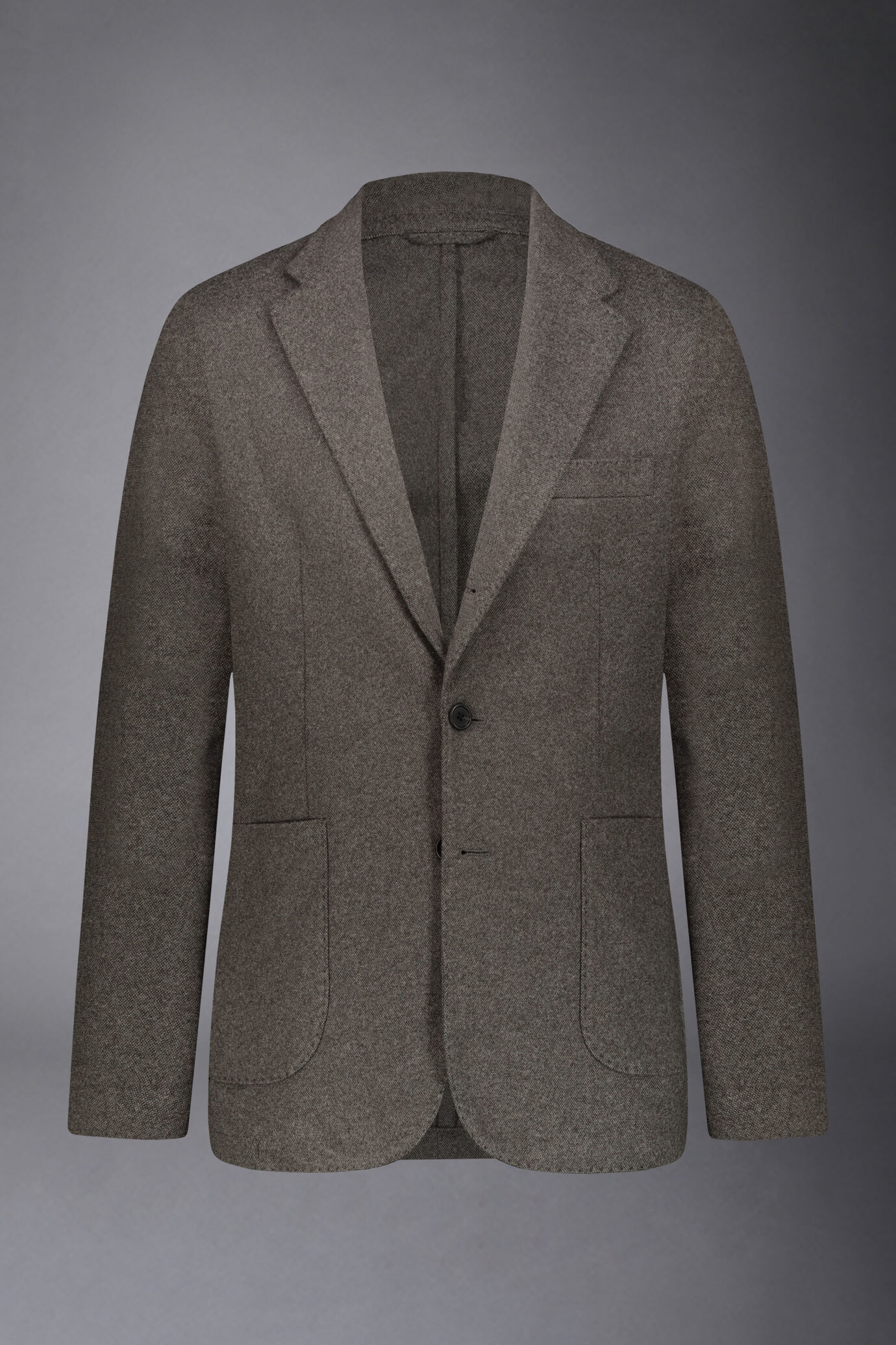 Giacca uomo monopetto in jersey piquet regular fit image number 5