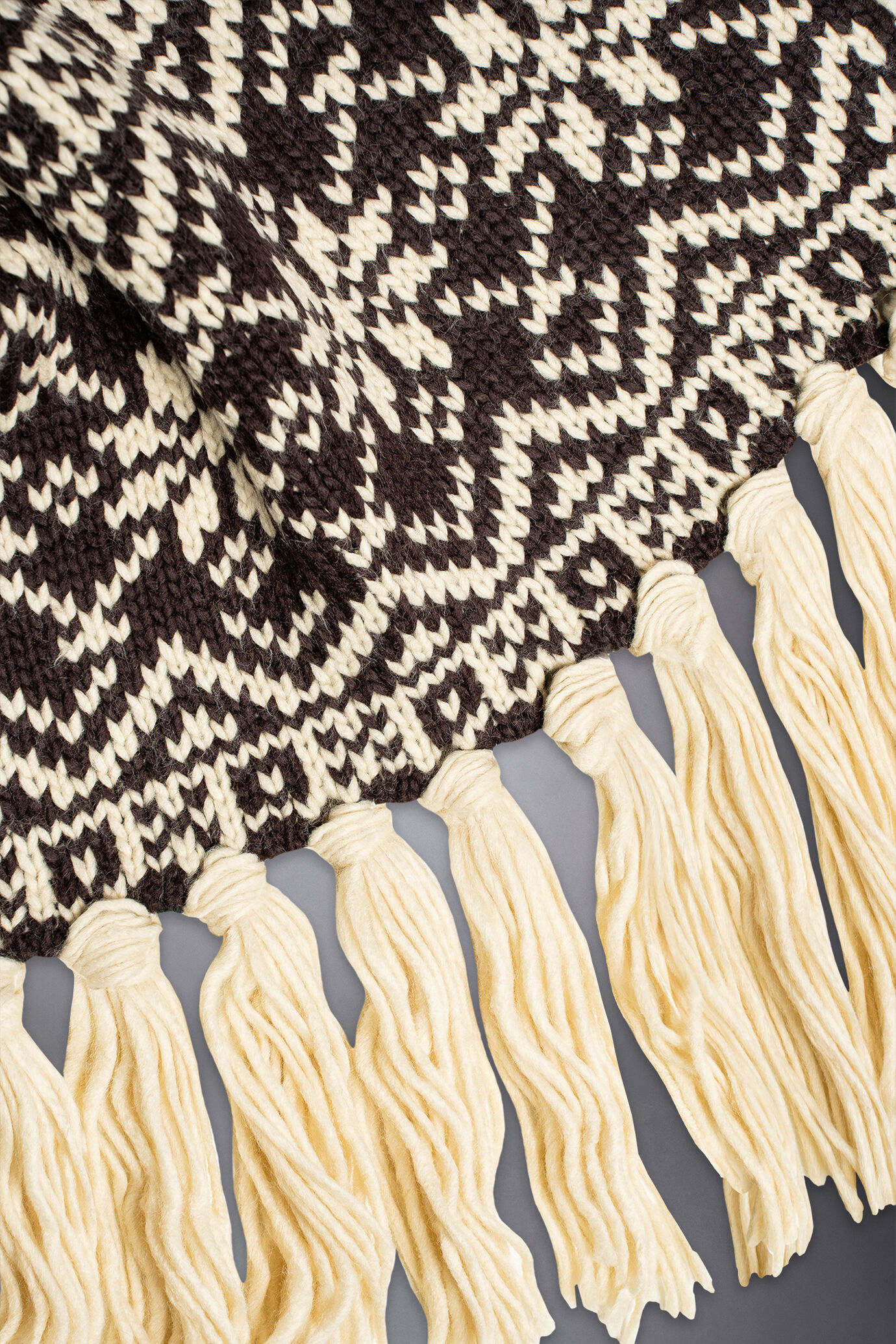 Men's scarf jacquard fabric Norwegian pattern image number 1