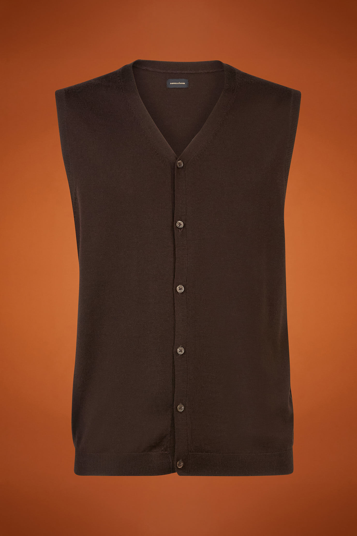 Gilet uomo scollo a v 100% lana merino extrafine regular fit image number 4