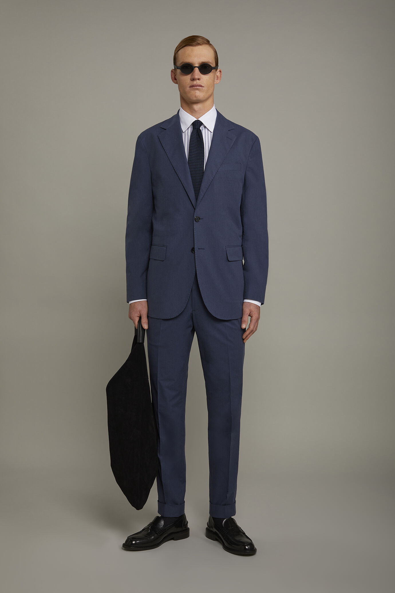 Men&rsquo;s unlined single-breasted blazer with flap pockets in flamed effect fabric regular fit image number 0