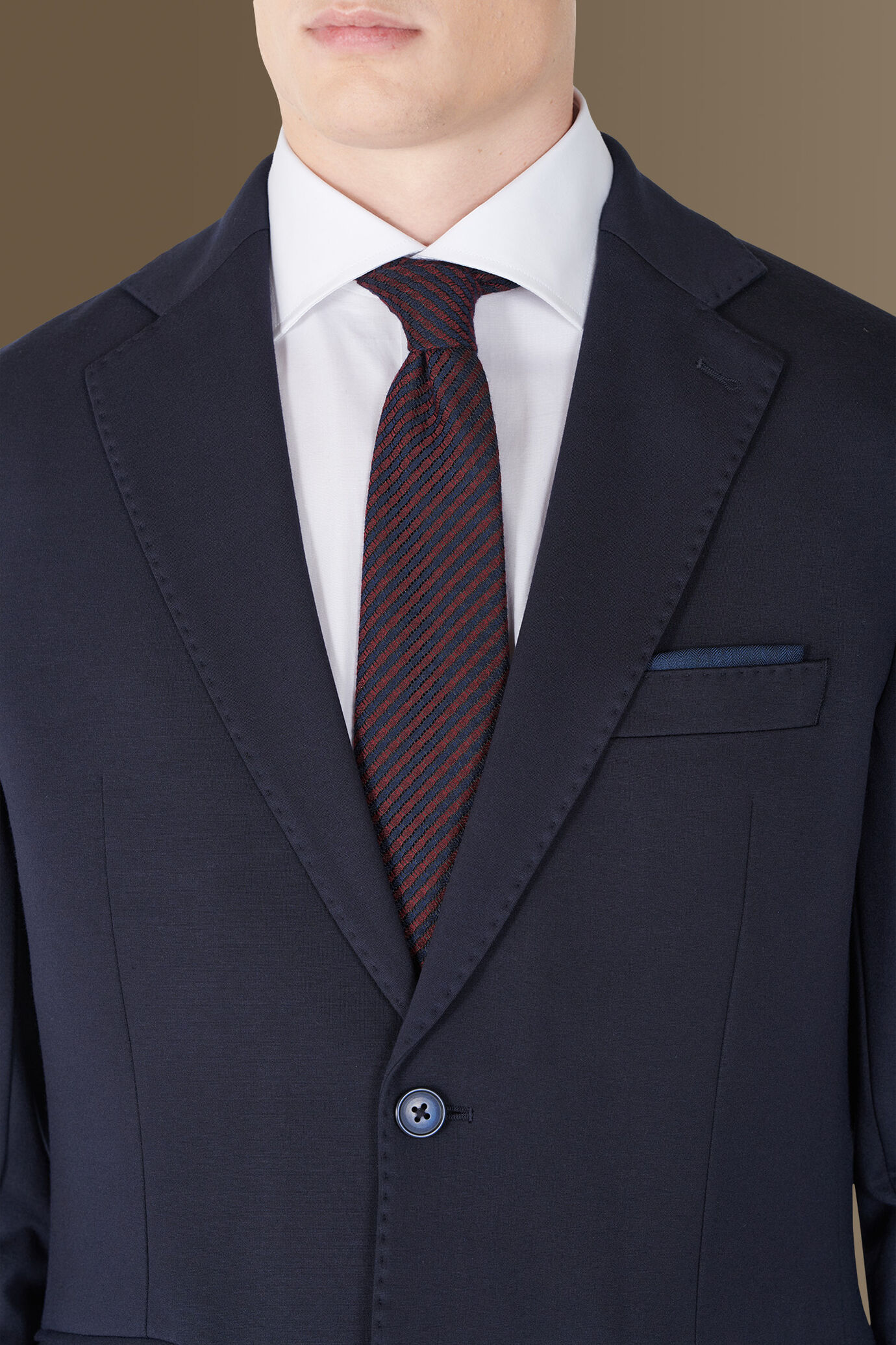 Giacca monopetto in jersey con tasche a pattina image number 2