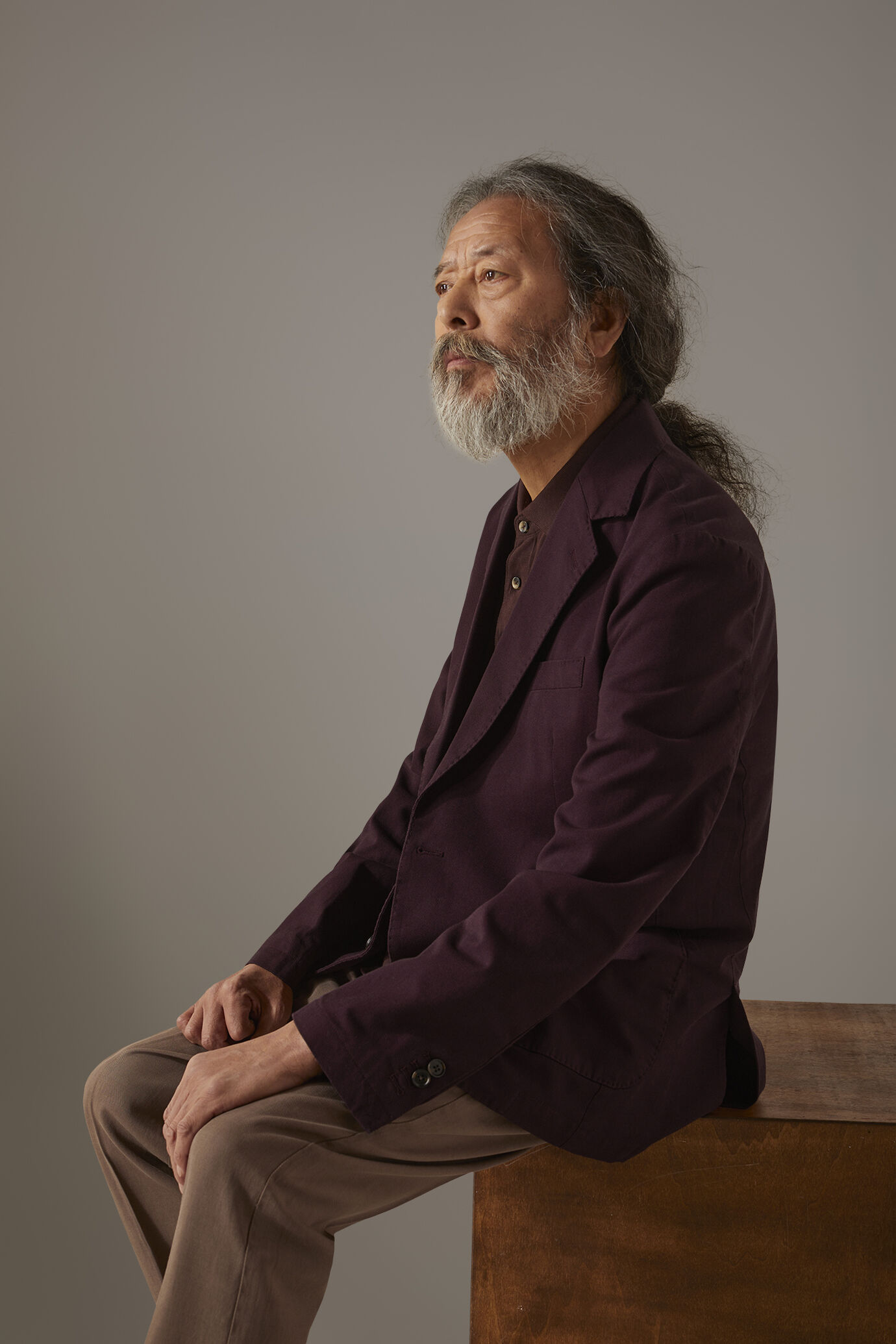 Single breasted jacket with patch pocket