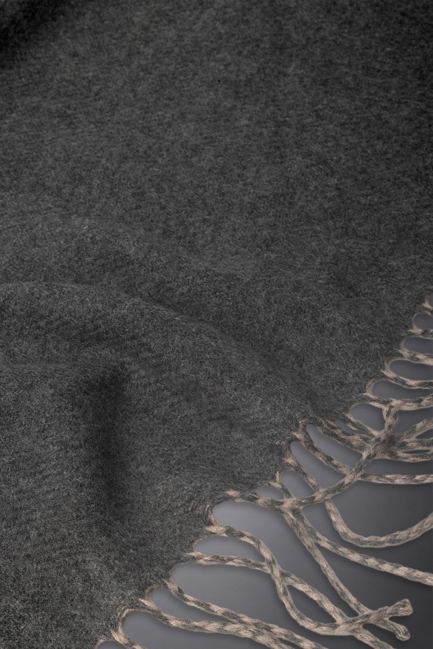 Solid color double face shawl image number 1