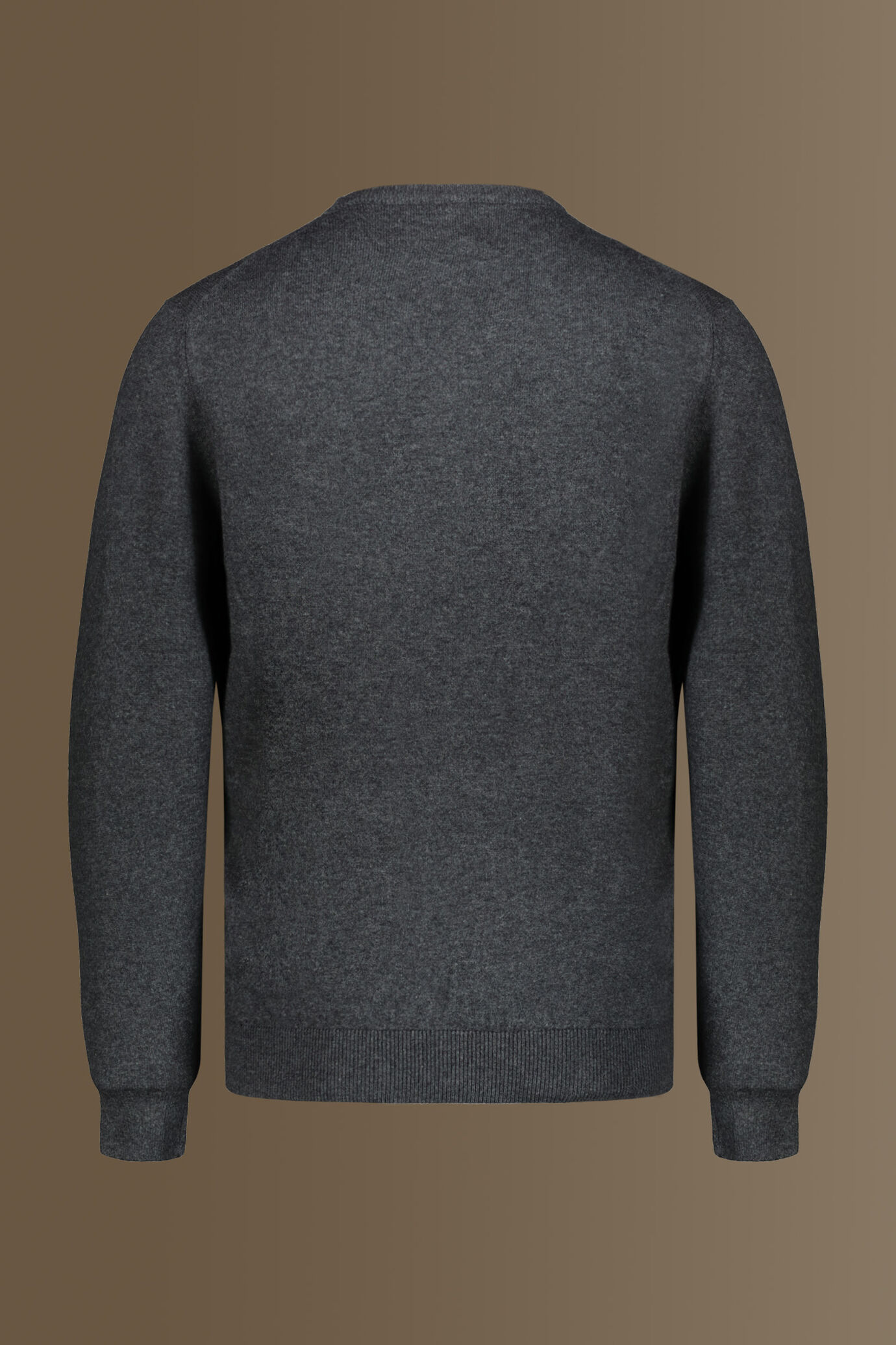 Round neck sweater in cotton- wool blend image number 4