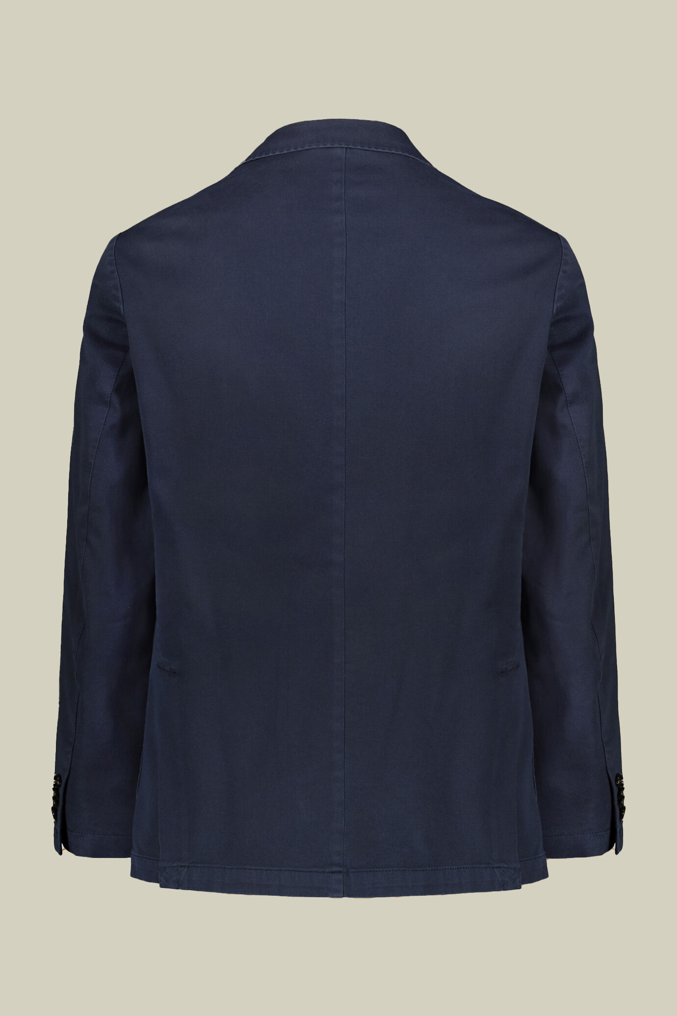 Veste droite homme non doublée avec poches plaquées, de couleur unie, coupe régulière