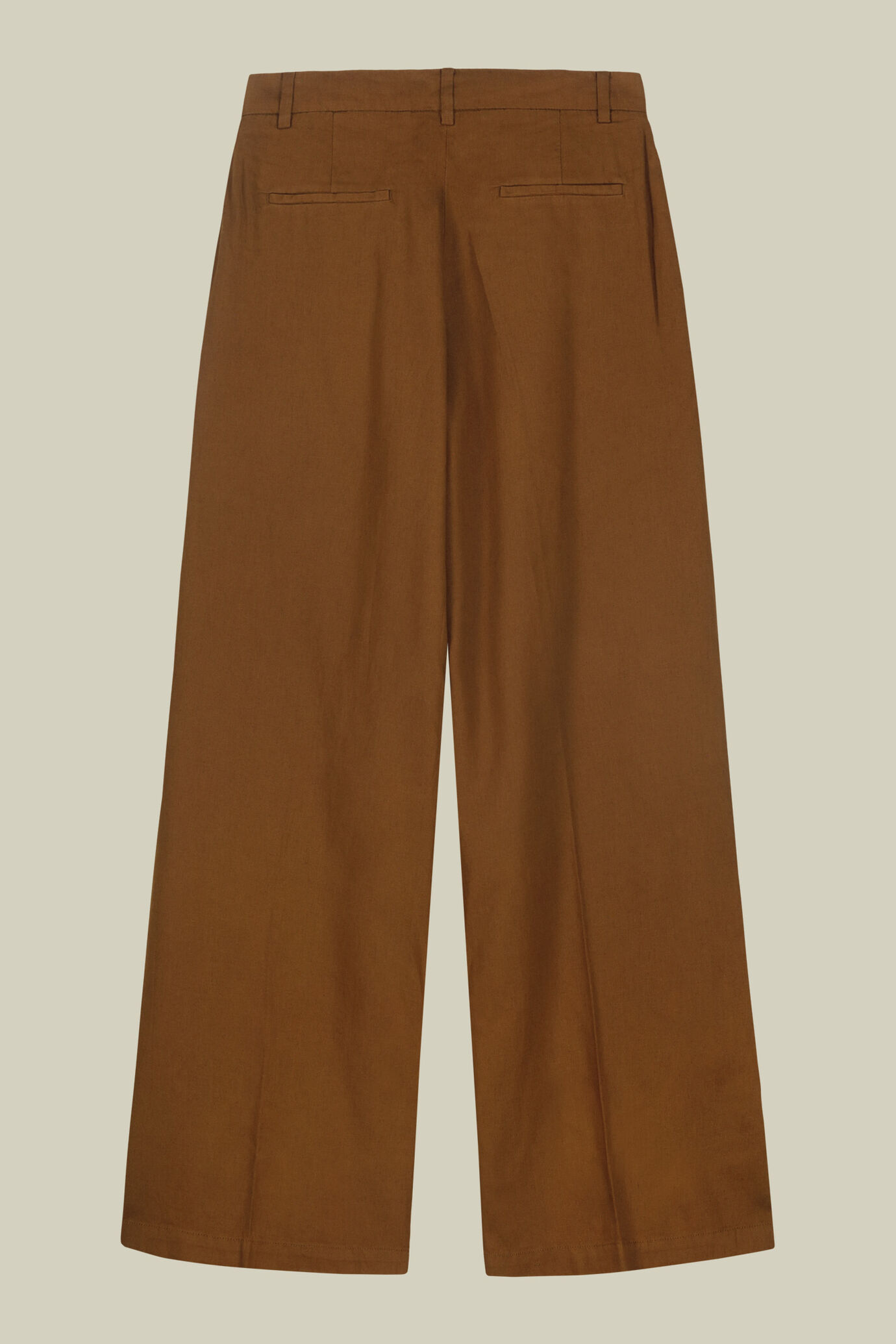 Women's wide trousers in linen and cotton with pleats image number 6