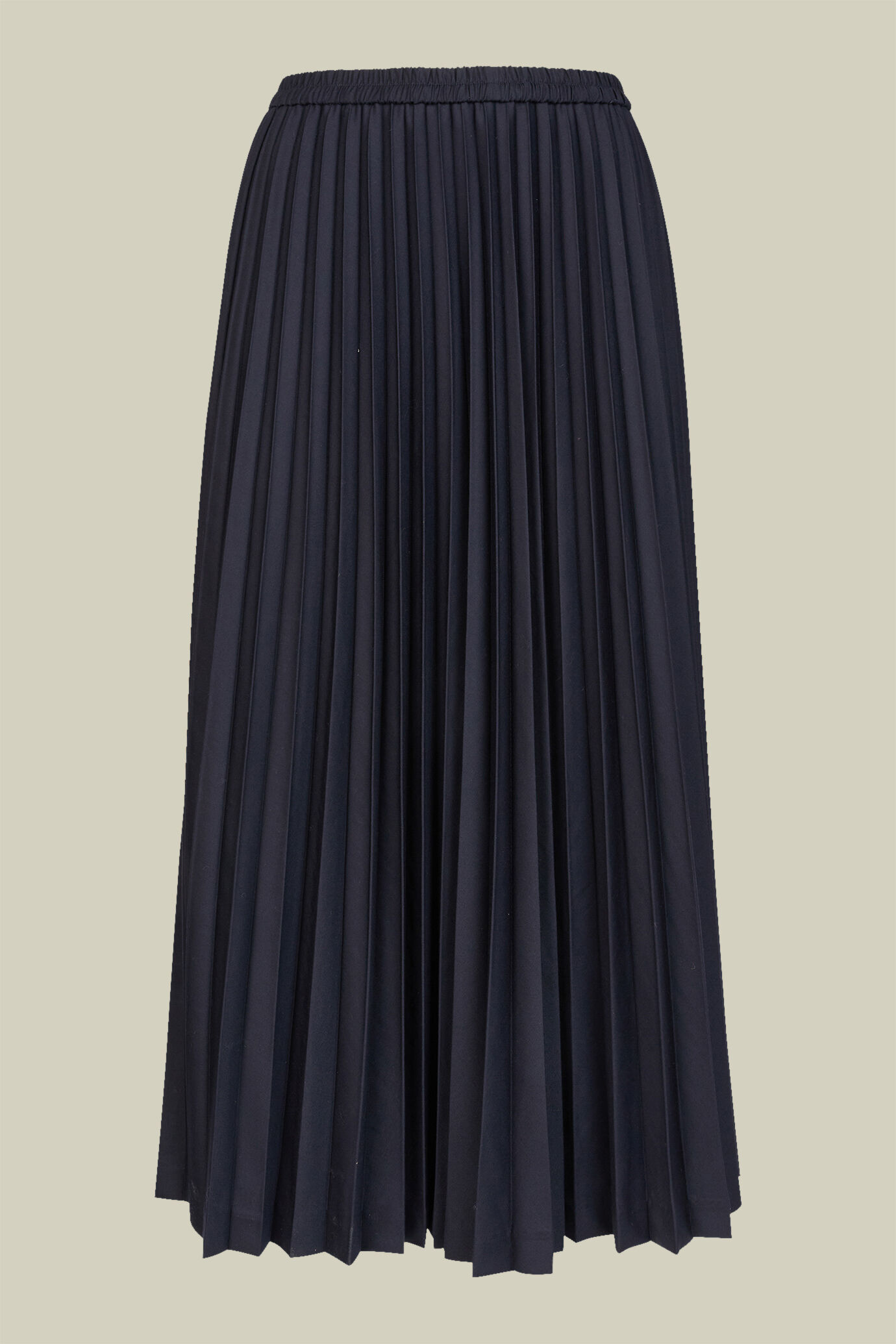 Jupe plissée pour femme en tissu uni avec broderie interne, coupe classique image number 5