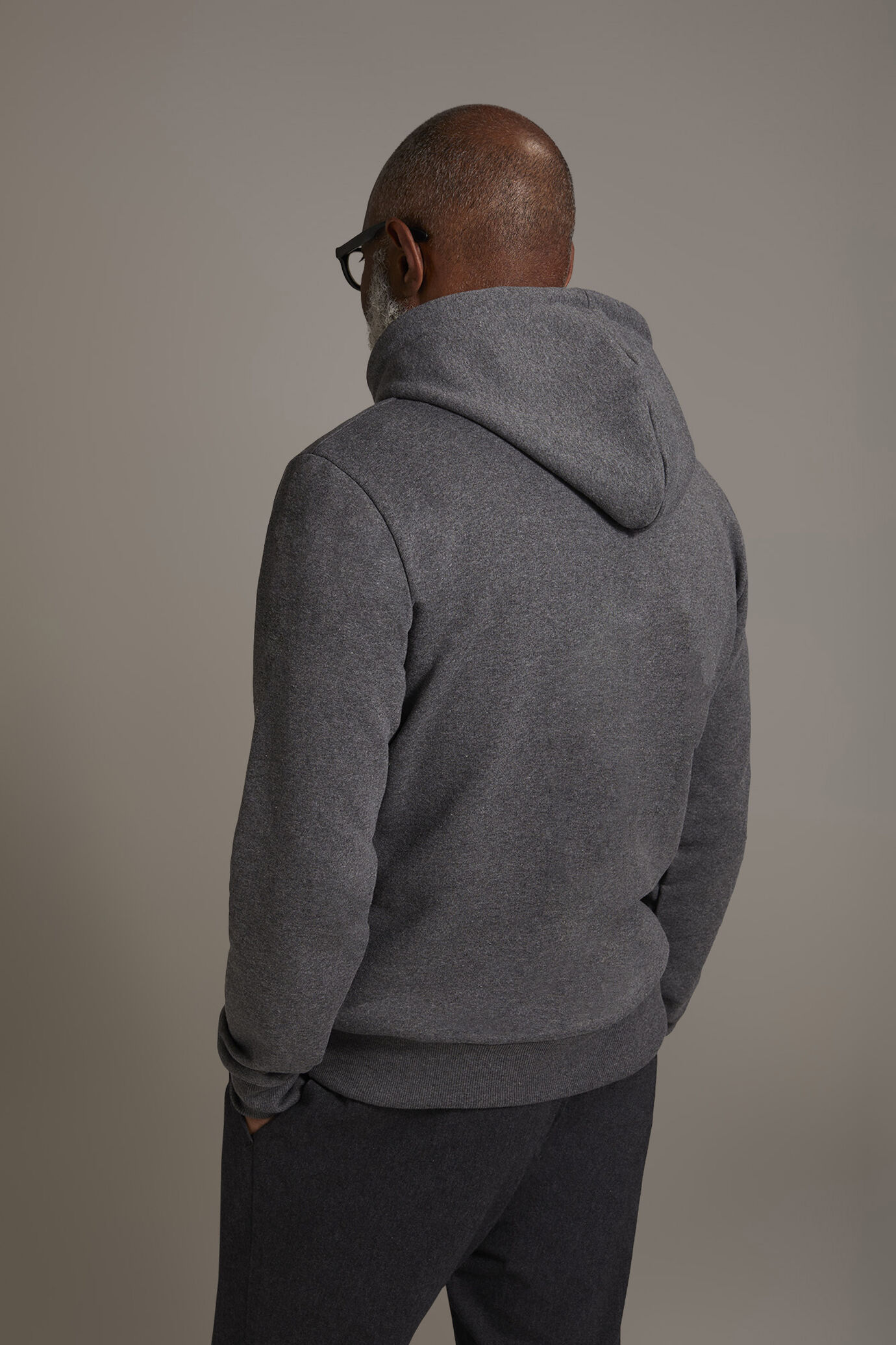 Felpa con cappuccio 100% cotone made in Italy image number 3