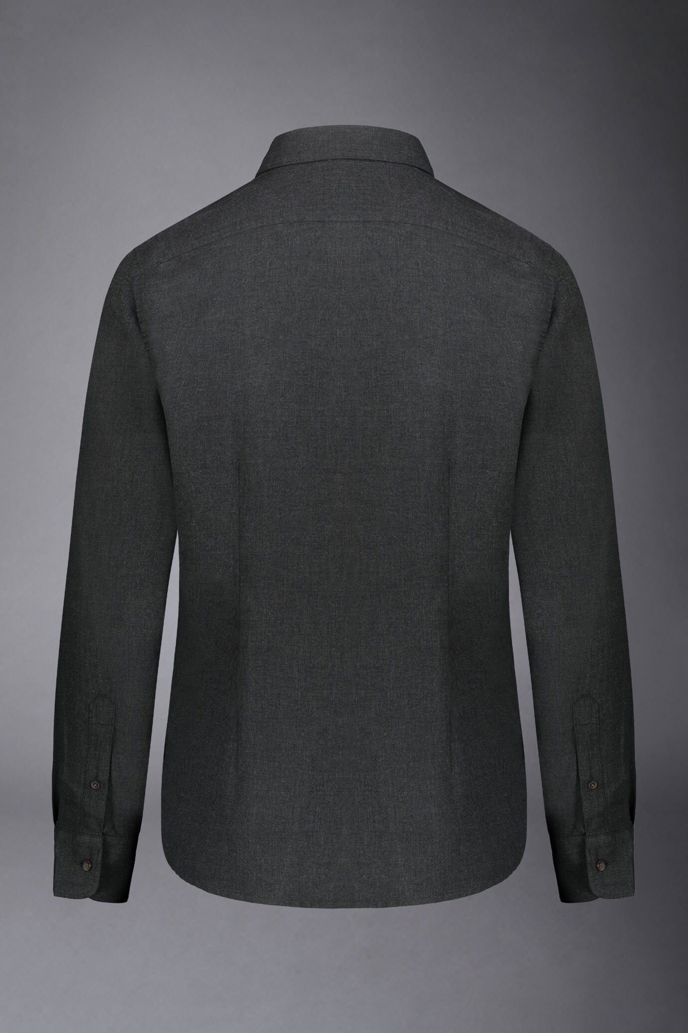 Men's casual shirt with french collar comfort fit herringbone flannel fabric image number 5