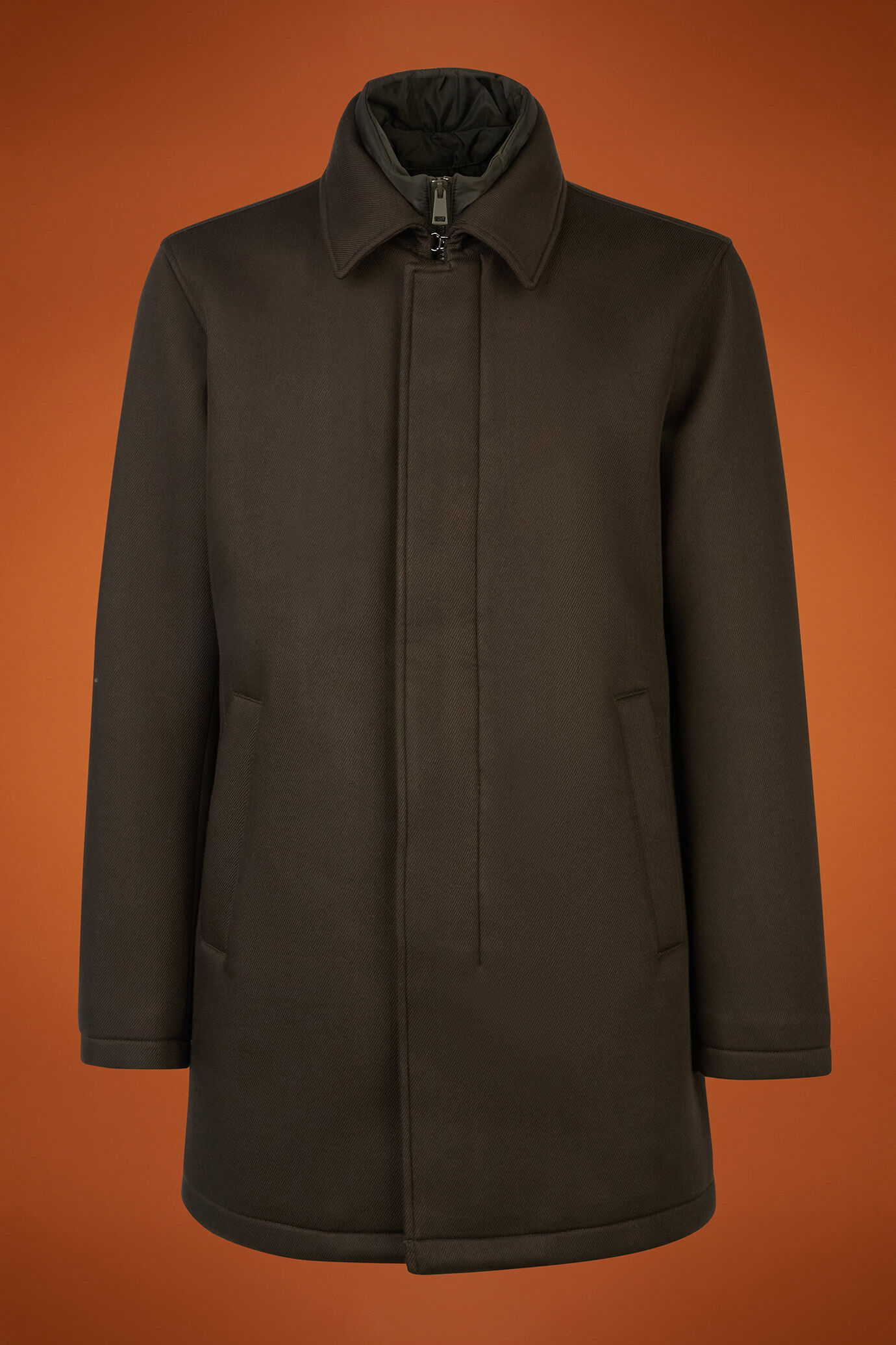 Men's regular fit padded coat with a detachable gilet