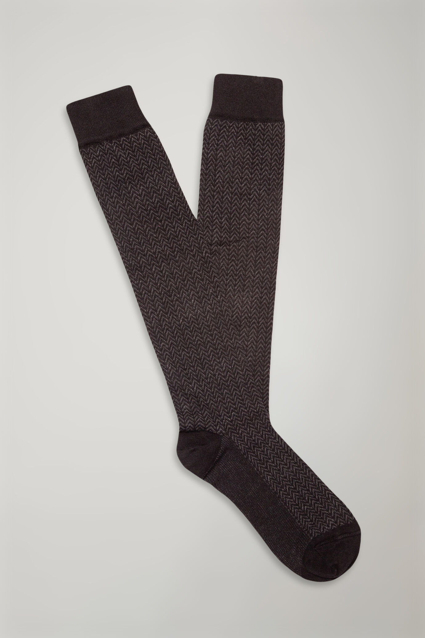 Chaussettes longues en maille &agrave; chevrons made in italy image number 0