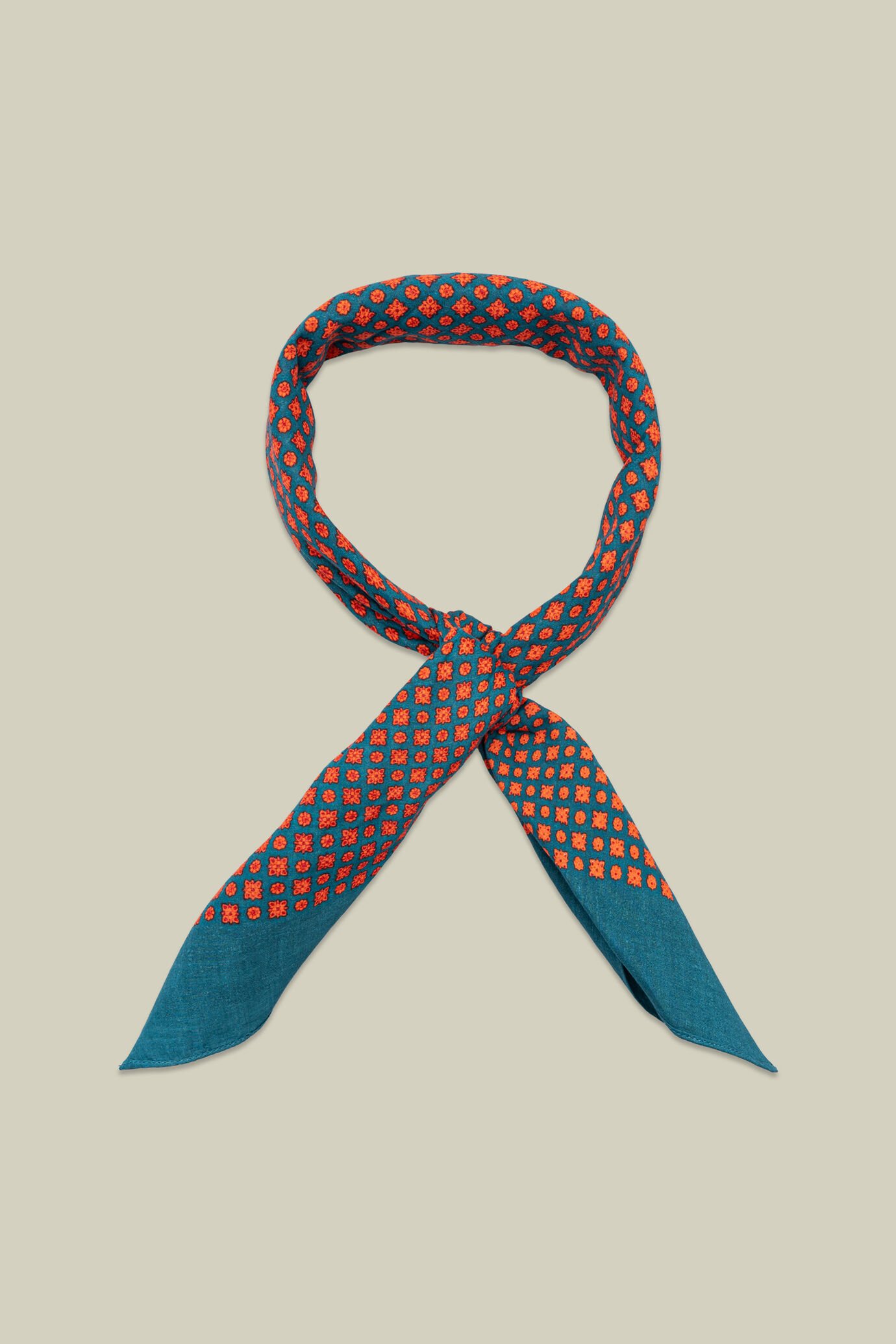 Men's 100% cotton micro pattern scarf