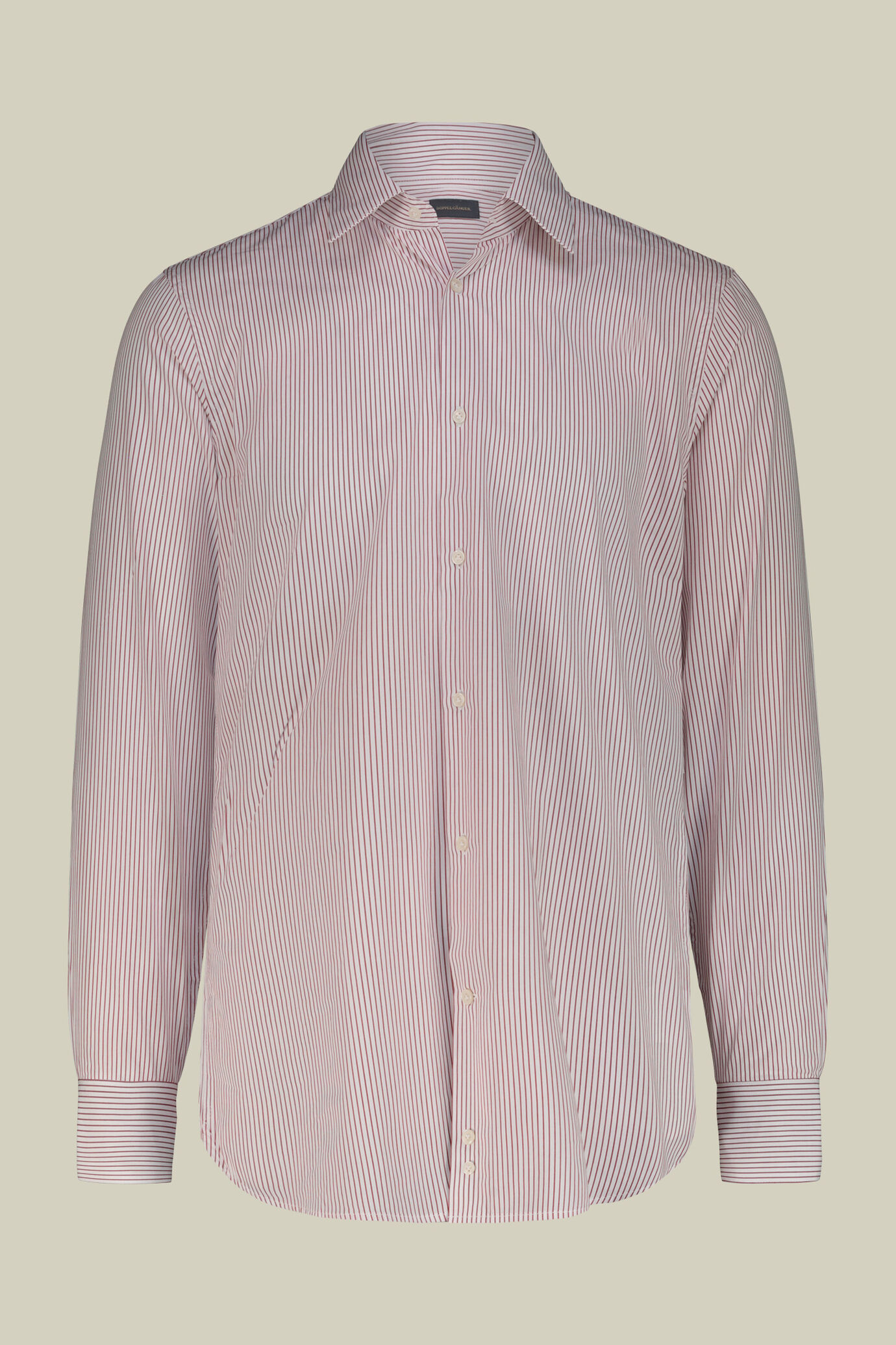 Chemise pour homme à col français pouvant se porter avec des boutons de manchette 100 % coton à rayures larges image number 4