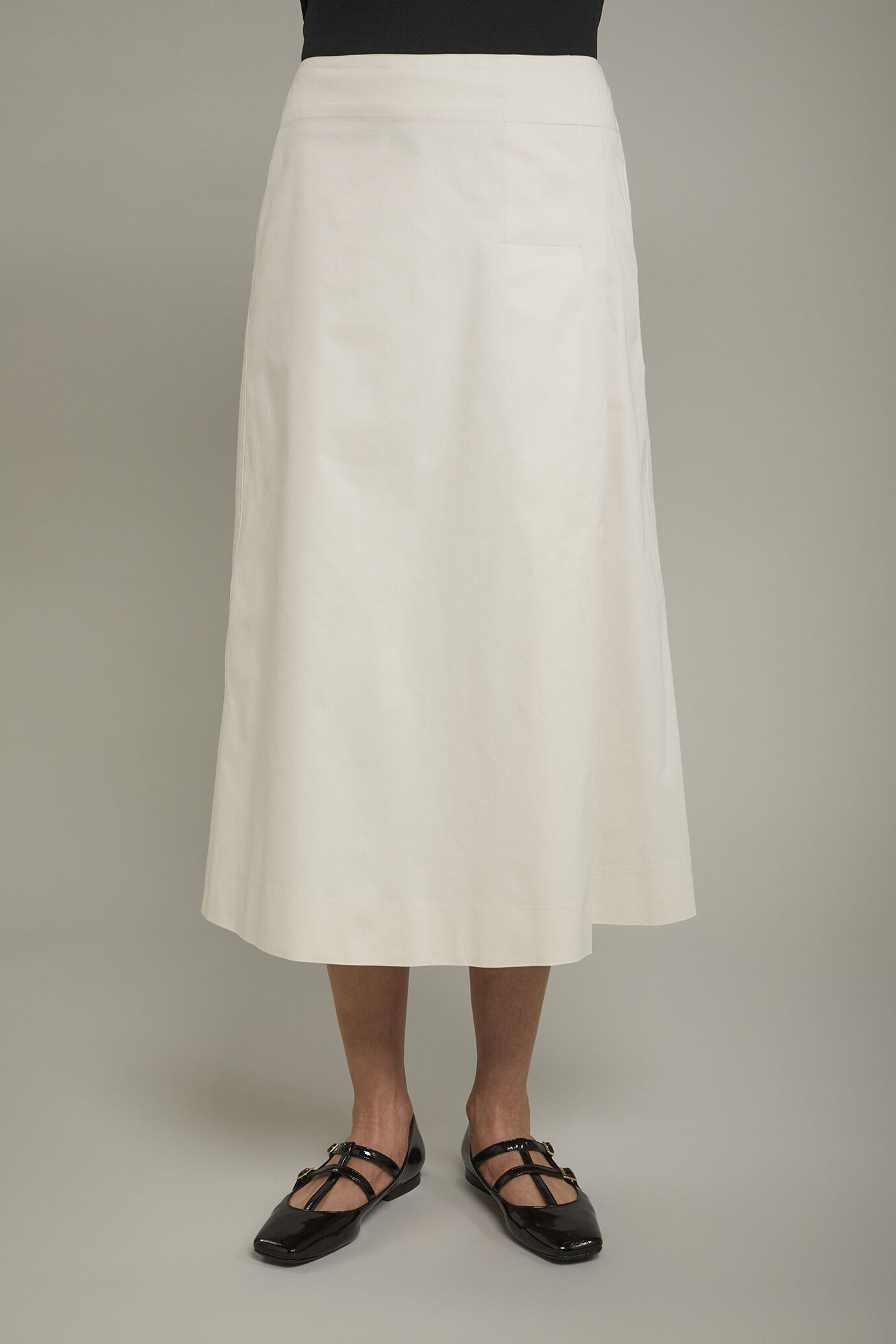 Women’s midi skirt 100% cotton regular fit image number 3