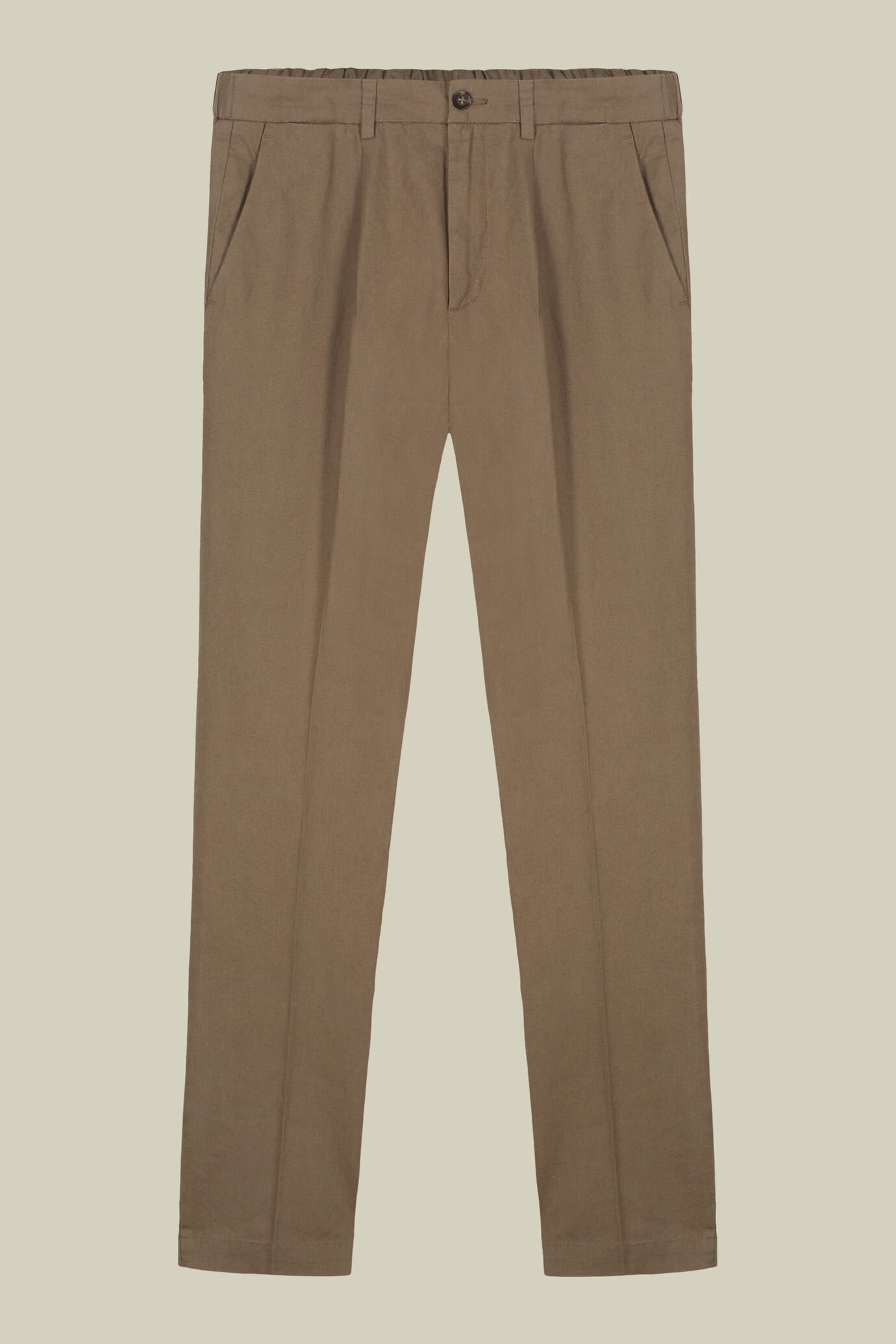 Men's trousers with two small pleats and elastane in the back waistband image number 4
