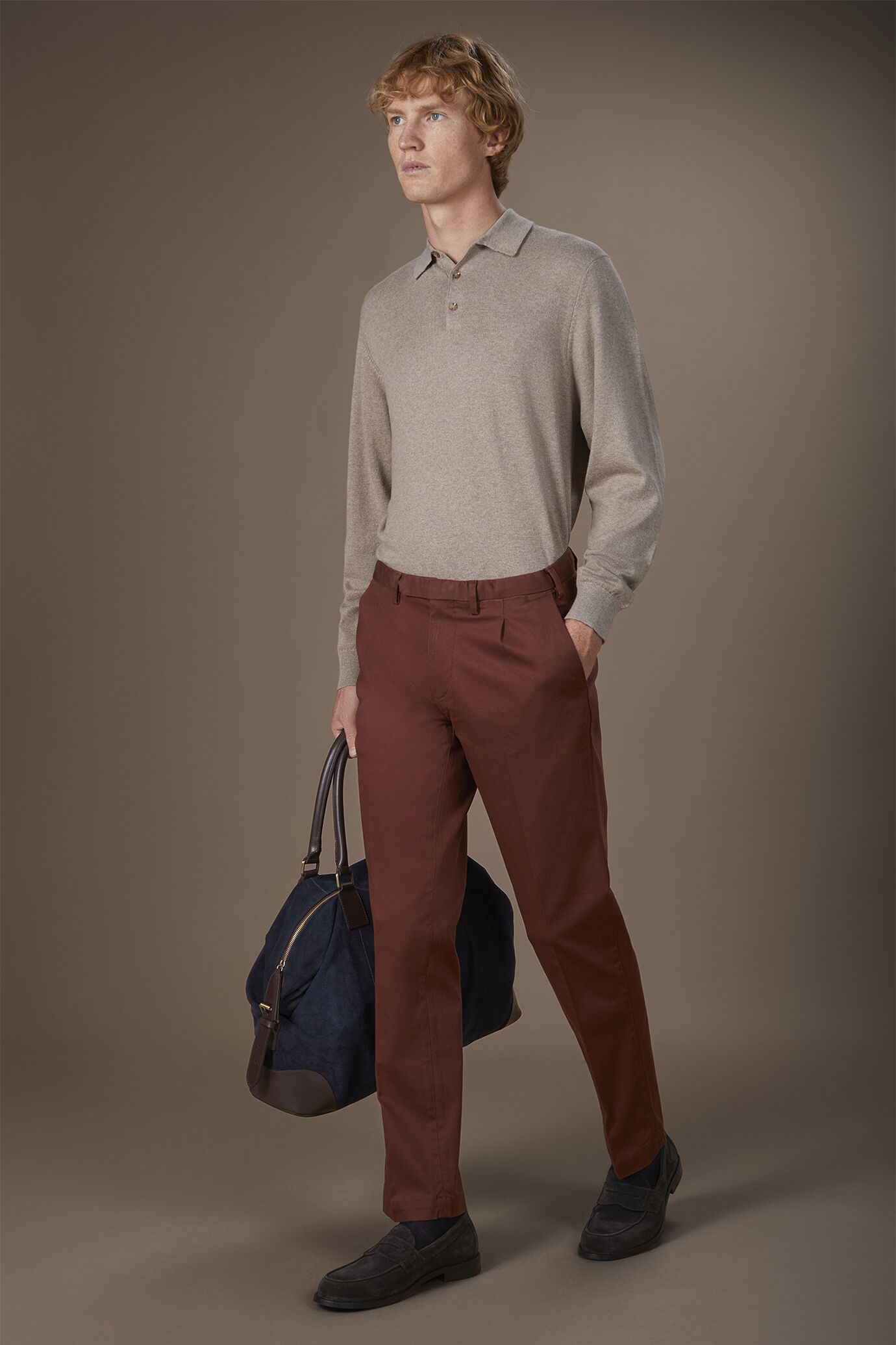 Pantalone uomo classico costruzione cannetè regular fit