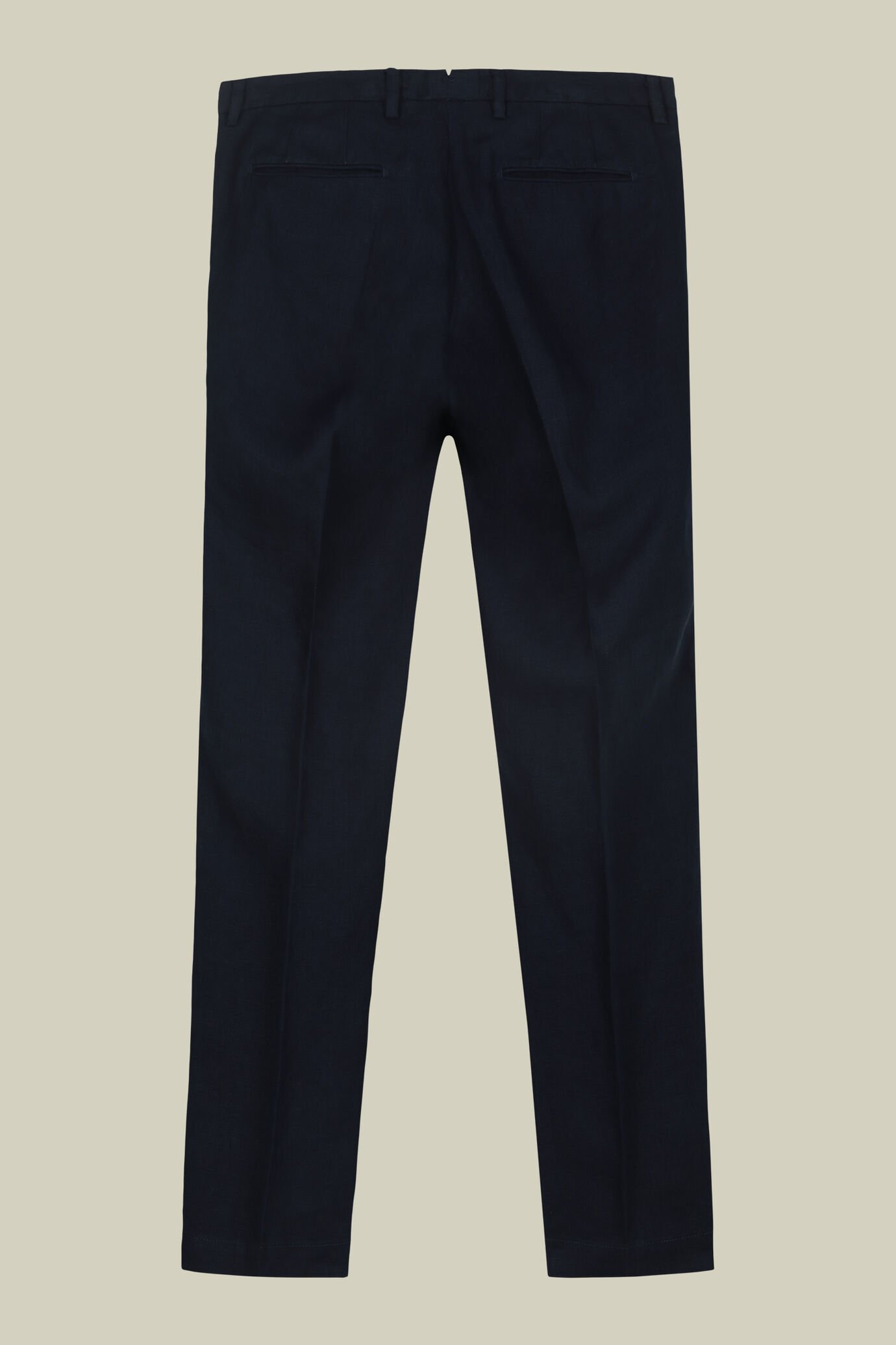 Herrenhose mit 100% Leinen zwei kleinen Bügelfalten und verdeckter Knopfleiste image number 5