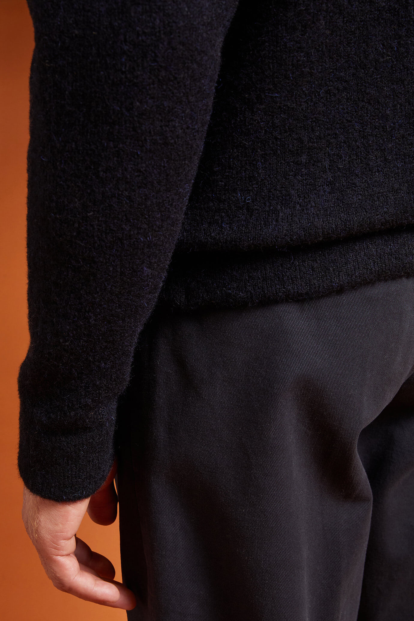 Men's regular fit hoodie in a wool blend image number 2