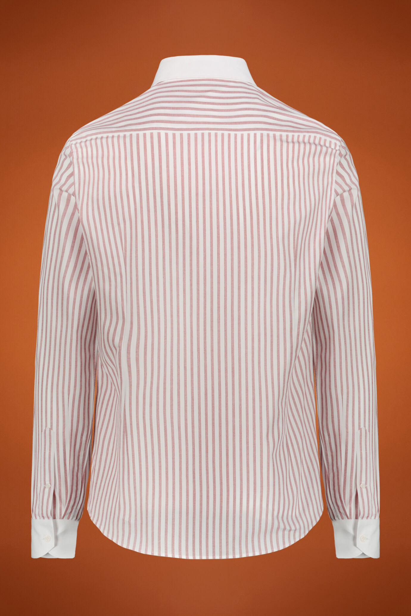 Camicia uomo collo classico 100% cotone tessuto tinto filo riga larga regular fit image number 1