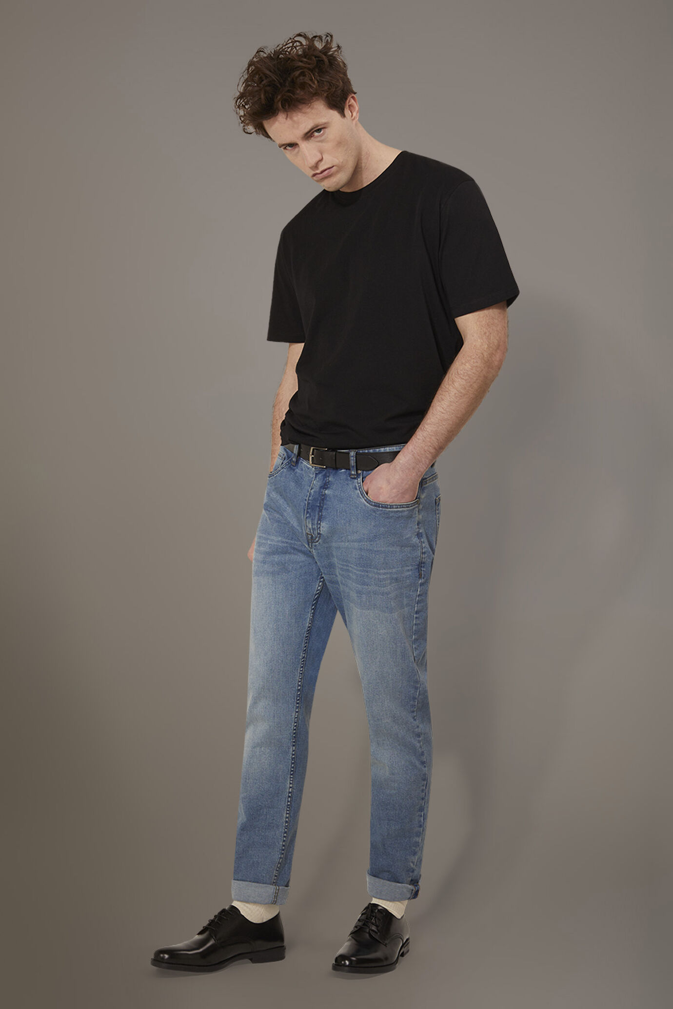 Jeans 5 poches fit régulier tissu denim image number 2
