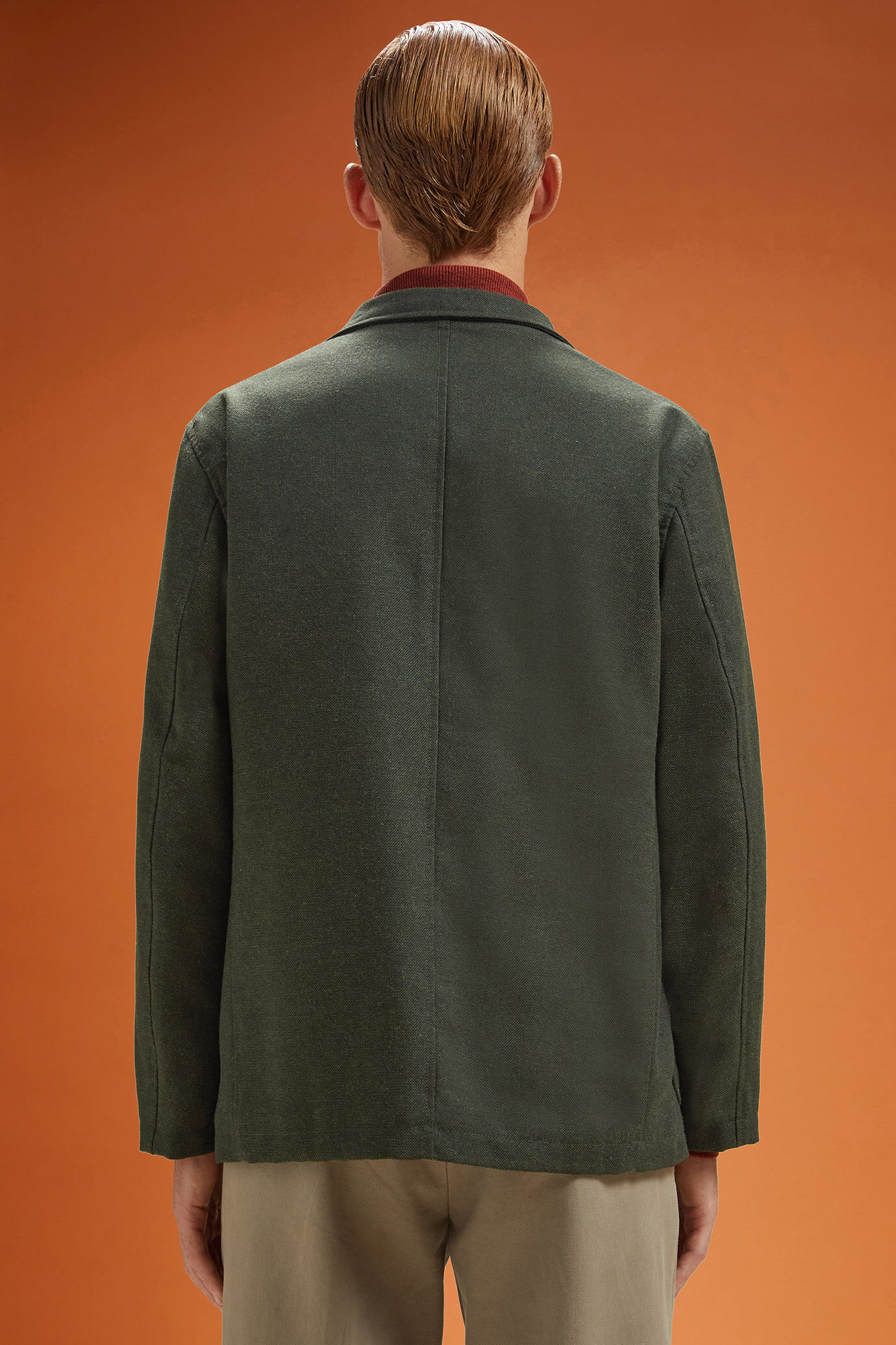 Men's regular fit sports jacket in wool blend tweed image number 1