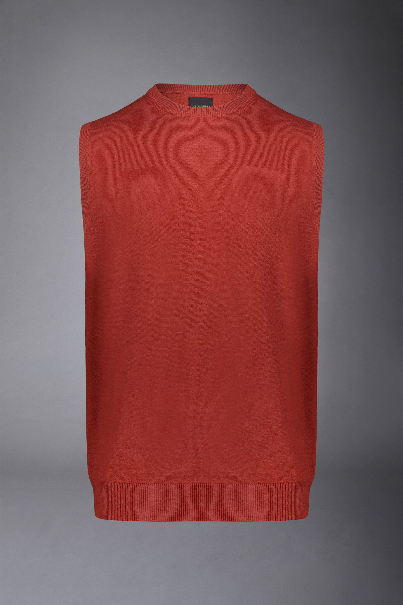Men's wool and cotton roundneck waistcoat image number 4