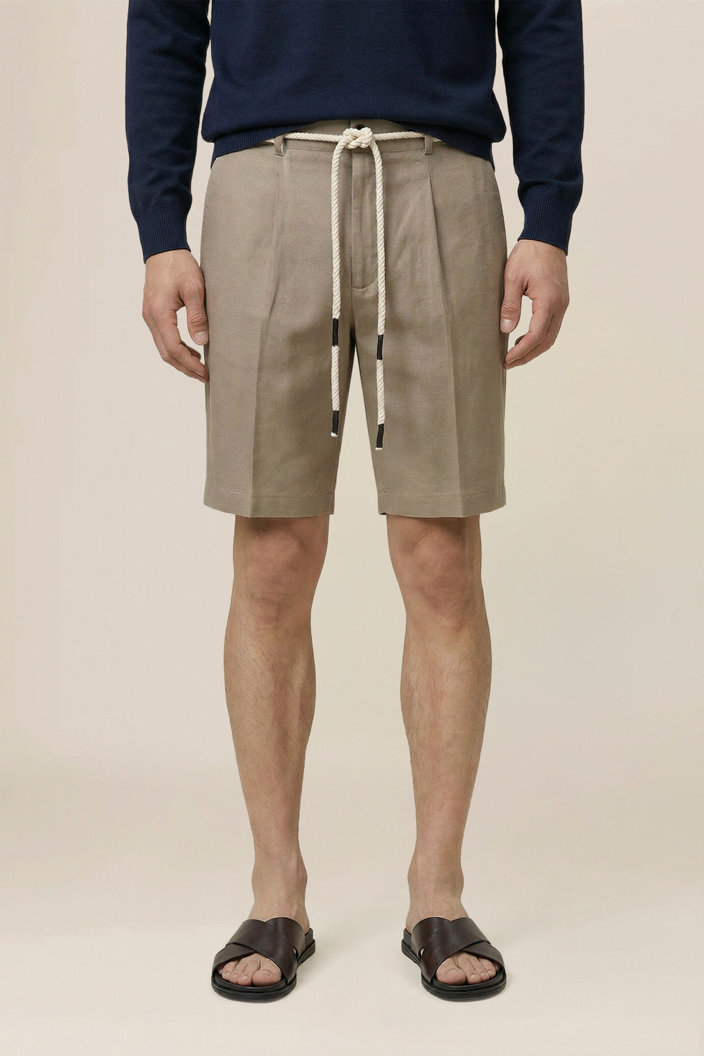 Bermuda homme 100 % lin coupe classique image number 1