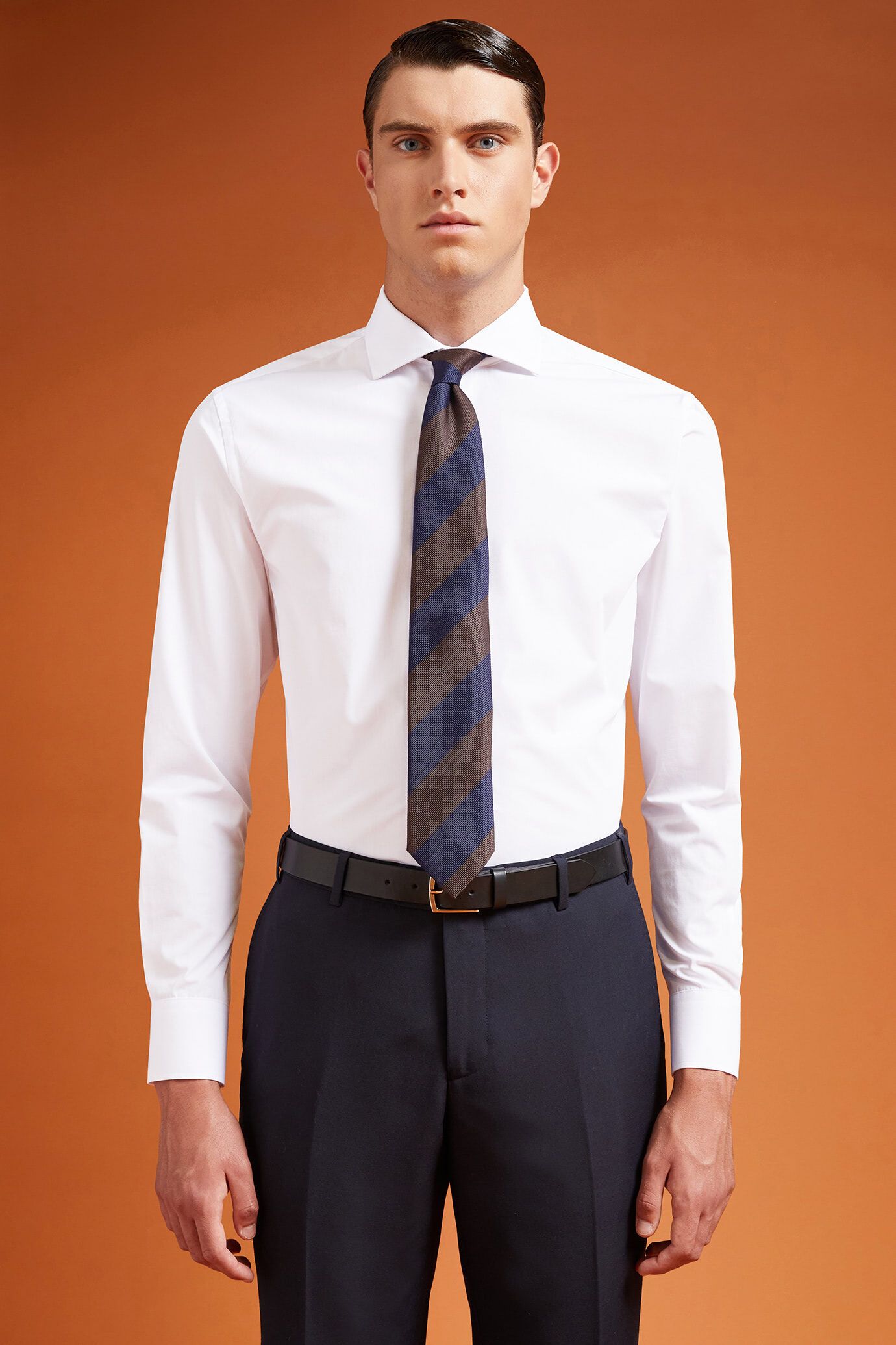 Button Down Collo Camicia Francese Button Down Collo Semi Francese Camicia  Uomo Micro Disegno