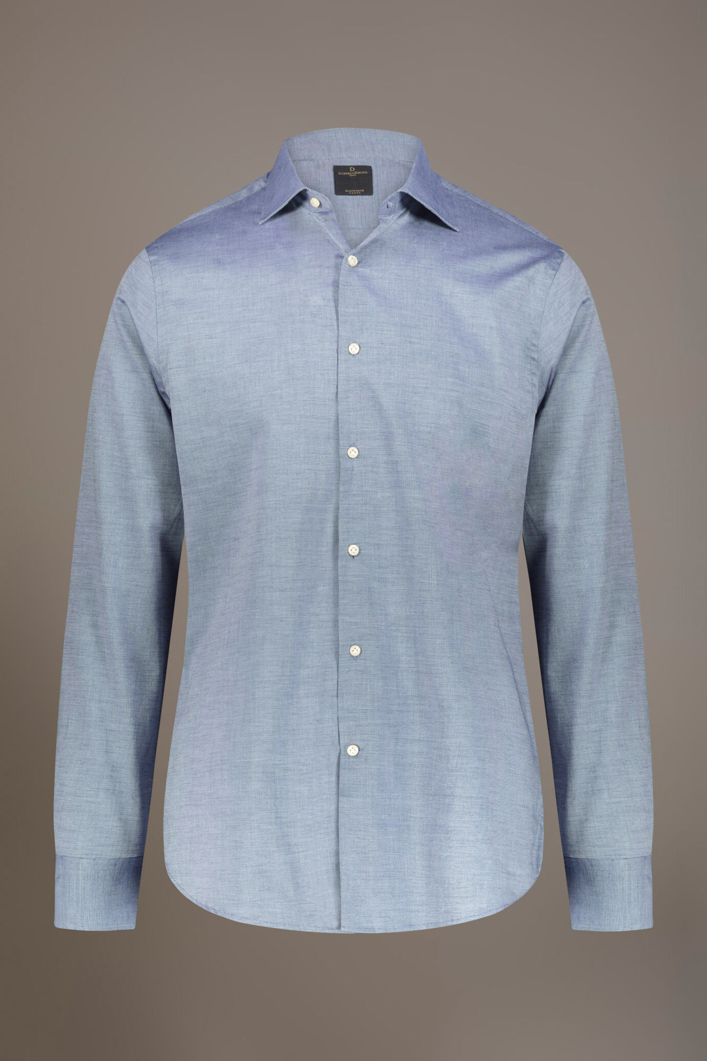 Classic shirt with french collar classic fit oxford yarn-dyed image number 3