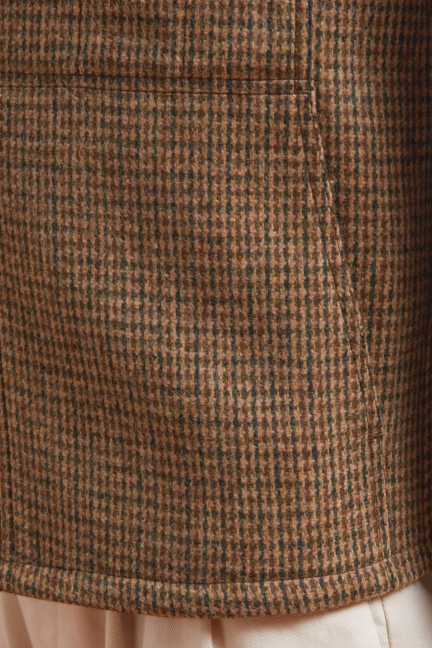 Gilet uomo monopetto con scollo a v tessuto in tweed Wool Blend regular fit image number 2