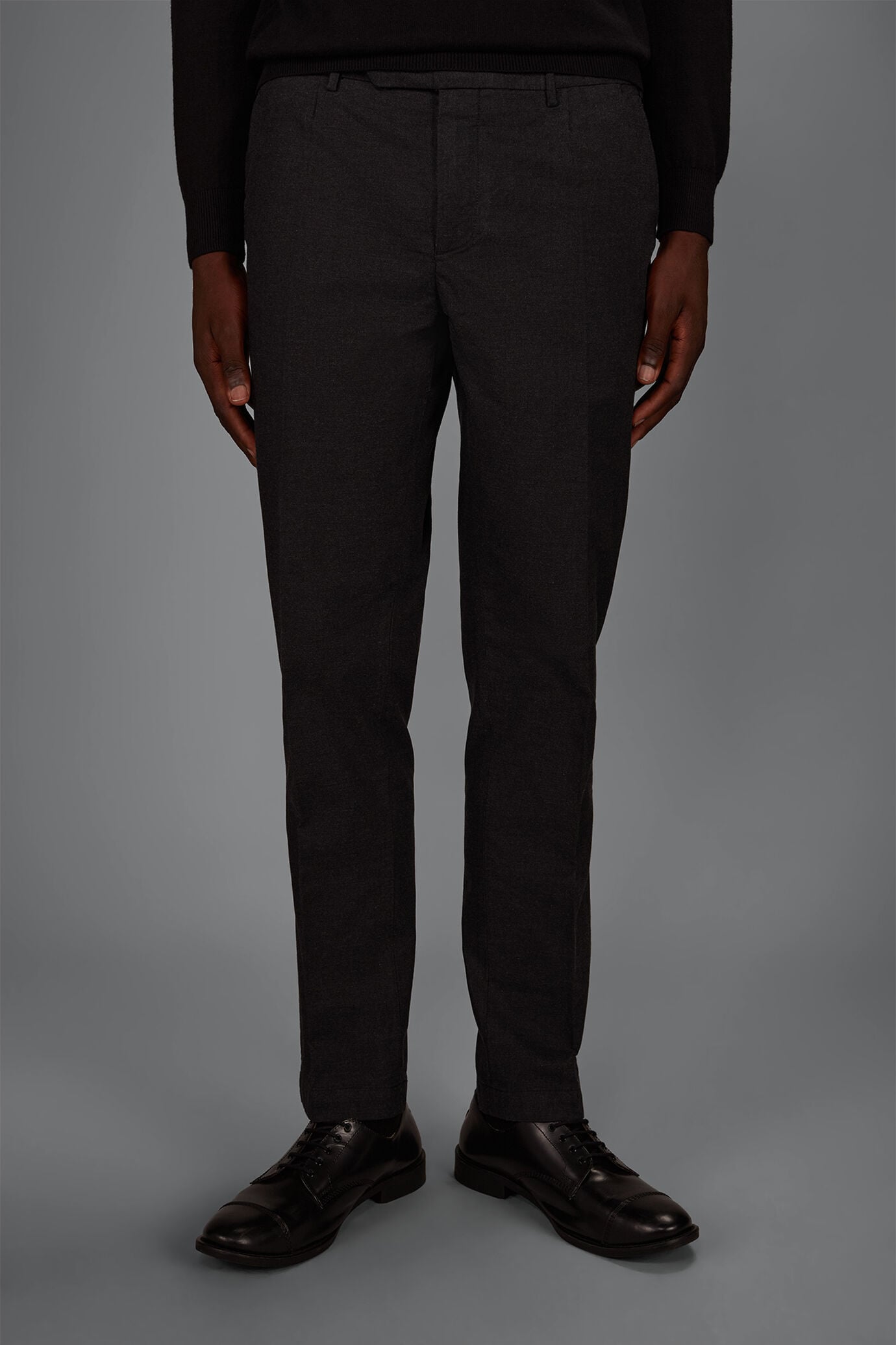 Pantalon classique pour homme en twill m&eacute;lang&eacute; coupe regular fit image number 1