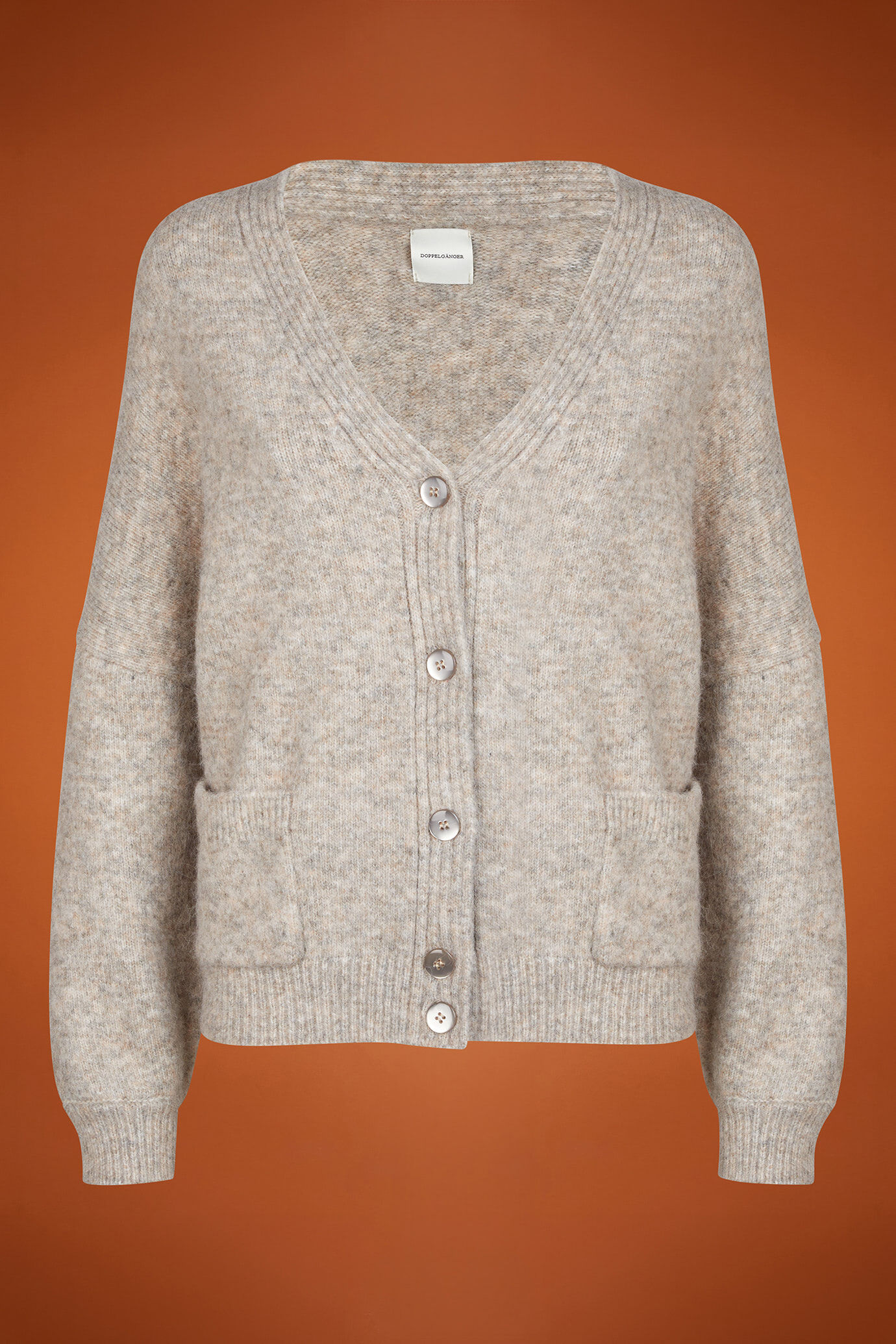 Cardigan donna in maglia con scollo a v regular fit image number 4