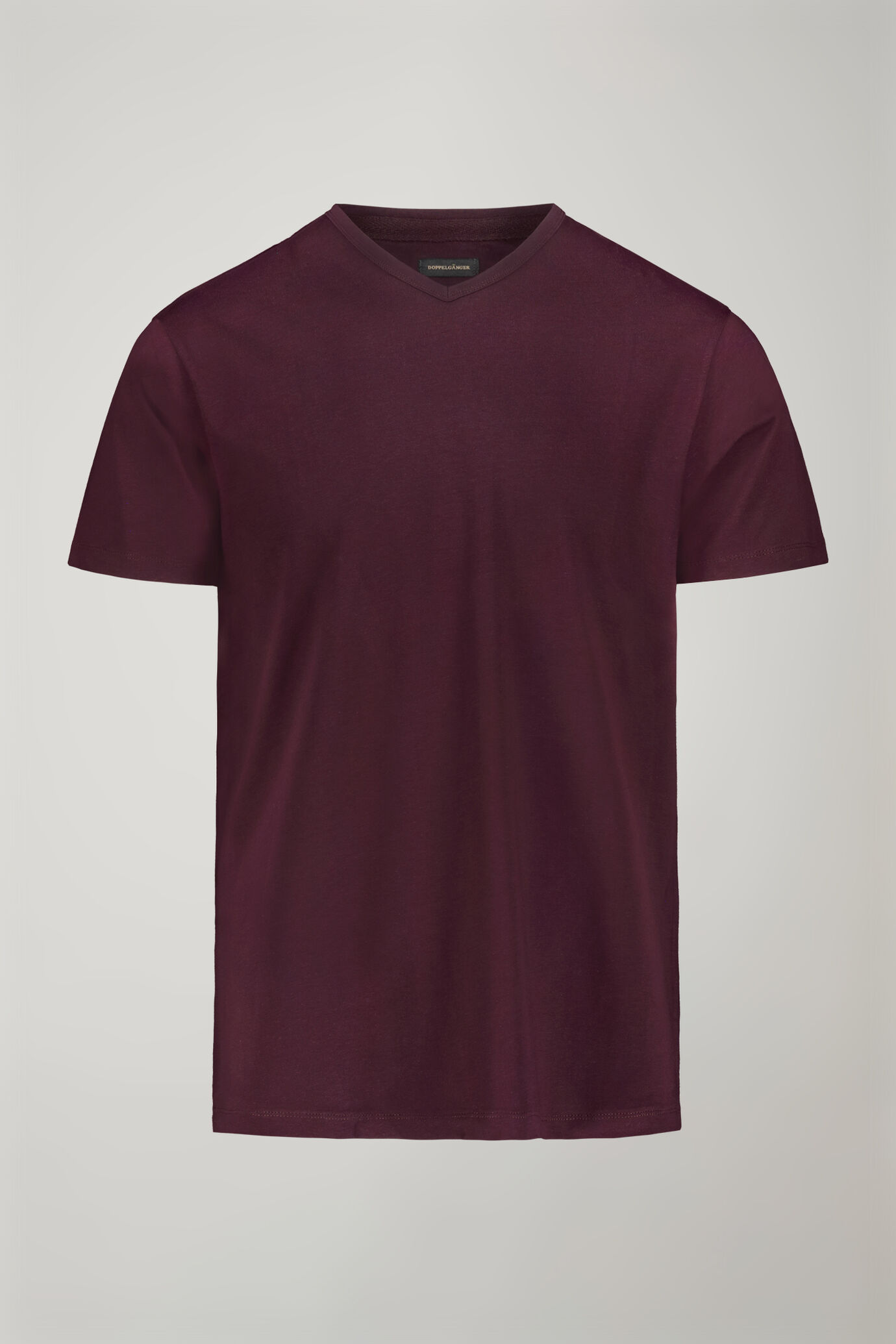 T-shirt homme col en v en 100 % coton jersey coupe régulière image number 4