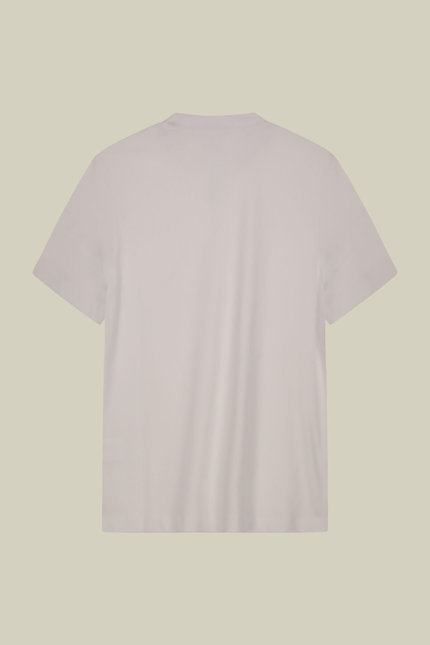 Men's T-shirt in 100% cotton jersey with slightly high neck