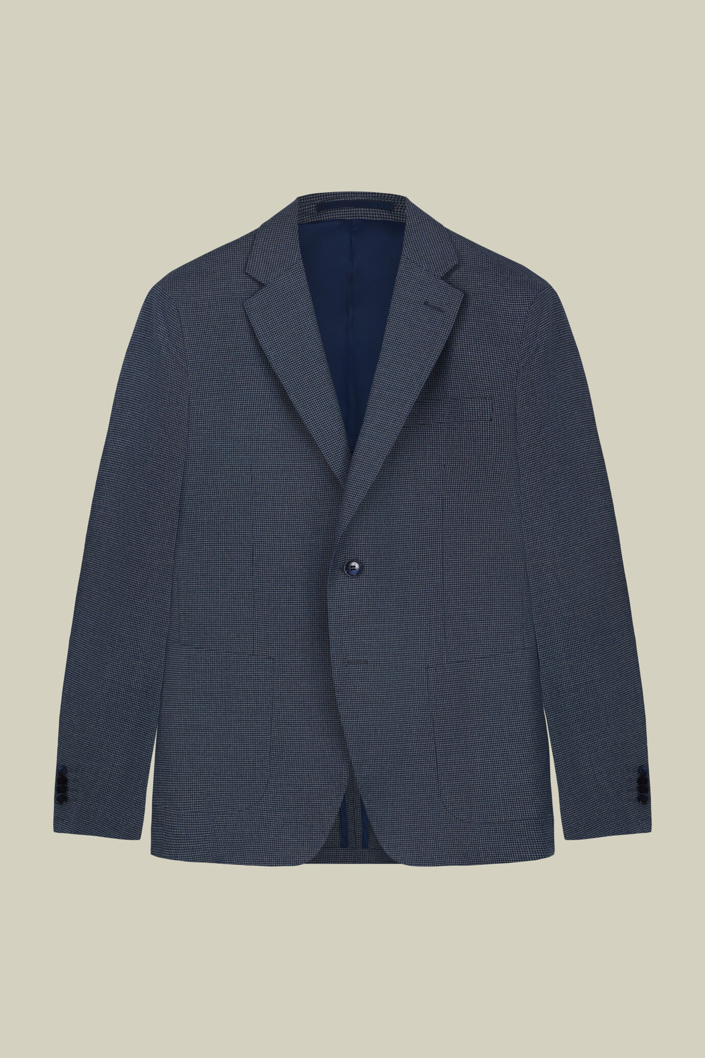 Giacca uomo con disegno micro pied de poule image number 0