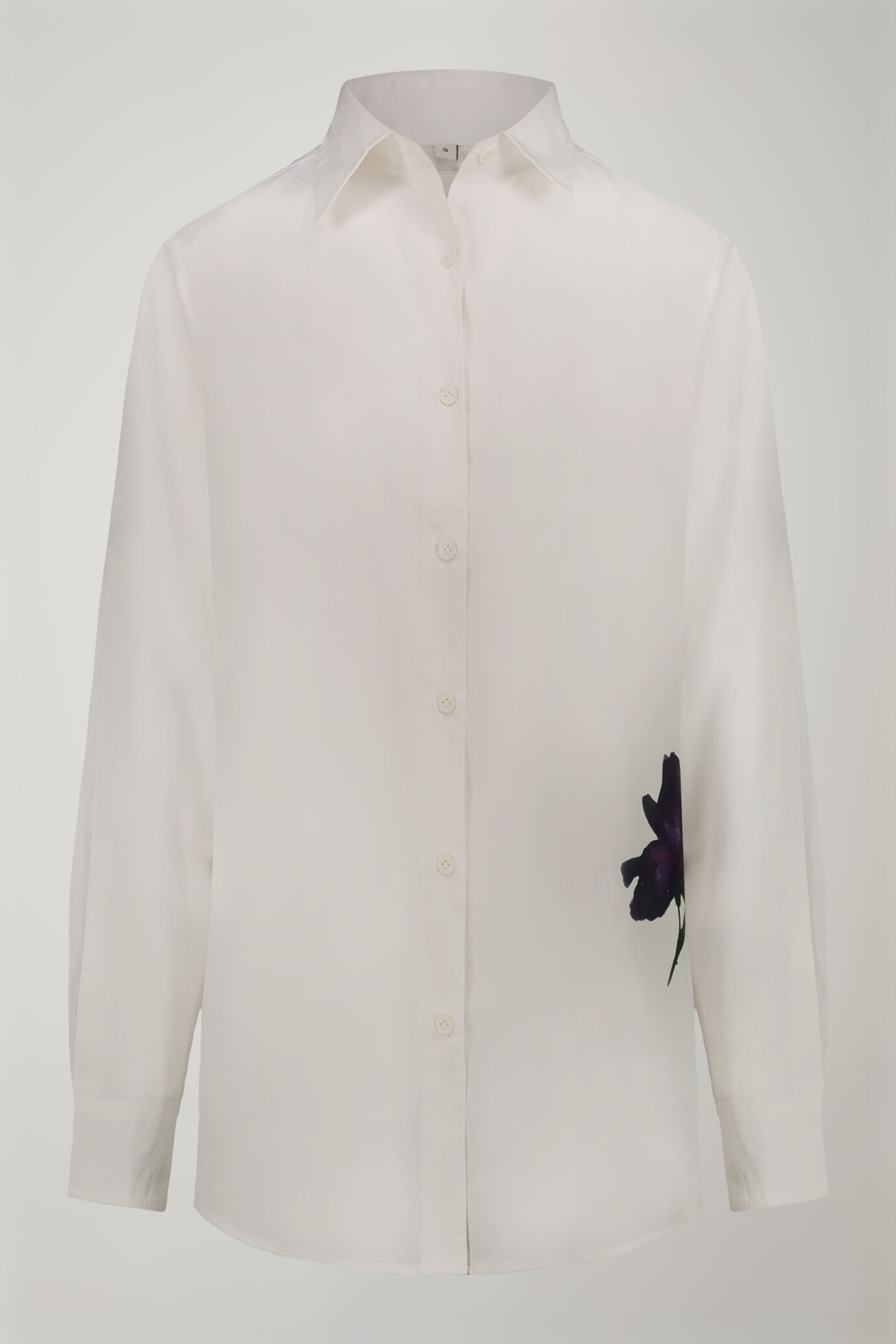 Camicia donna 100% cotone disegno floreale oversize image number 6