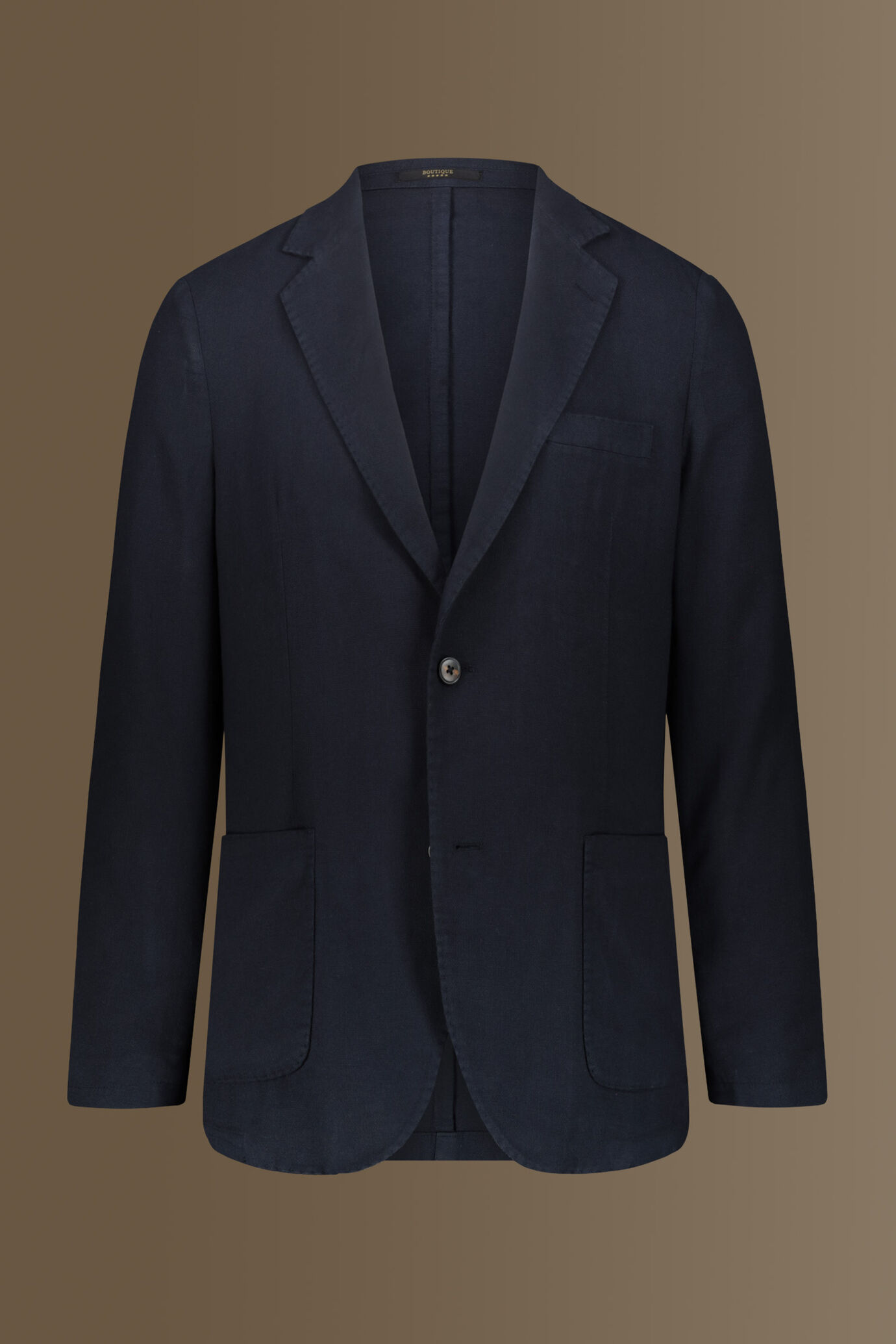 Single breasted jacket patch pocket cotton linen garmet dyed image number 6