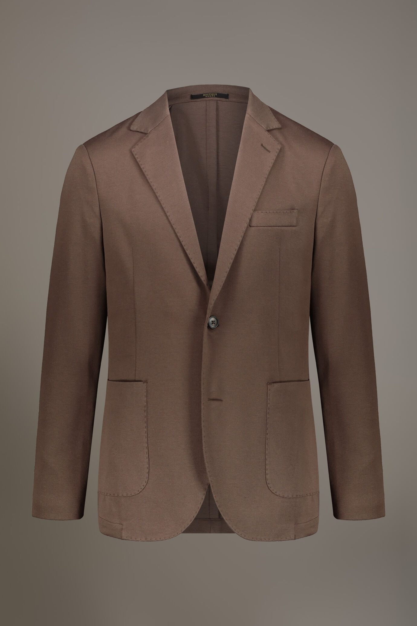 Giacca monopetto tessuto jersey misto cotone image number 5