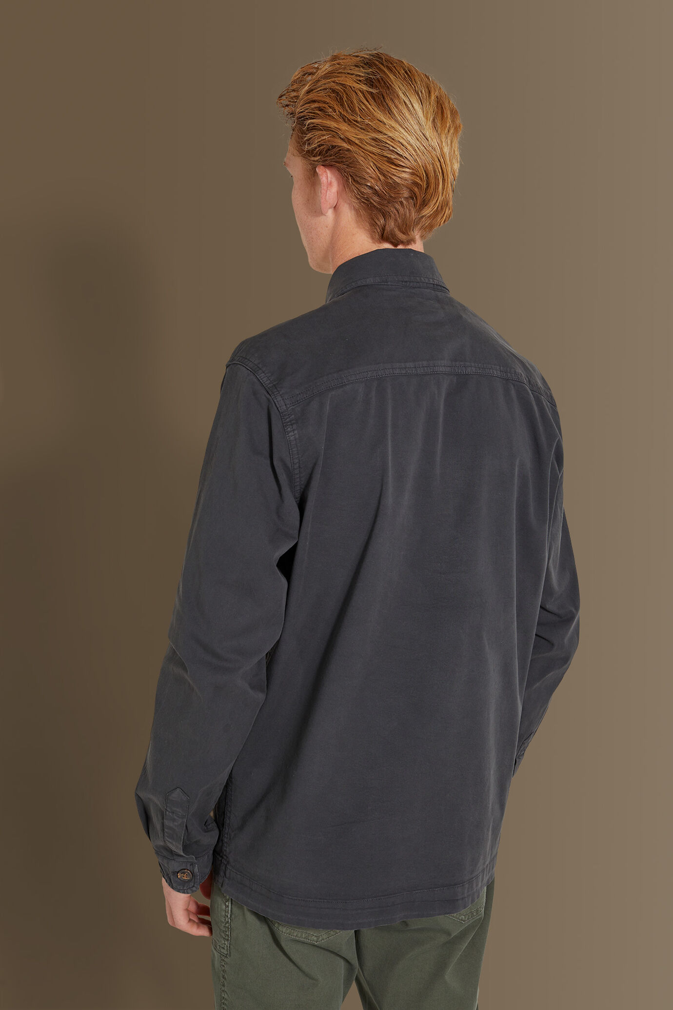Chambray overshirt french collar image number 3