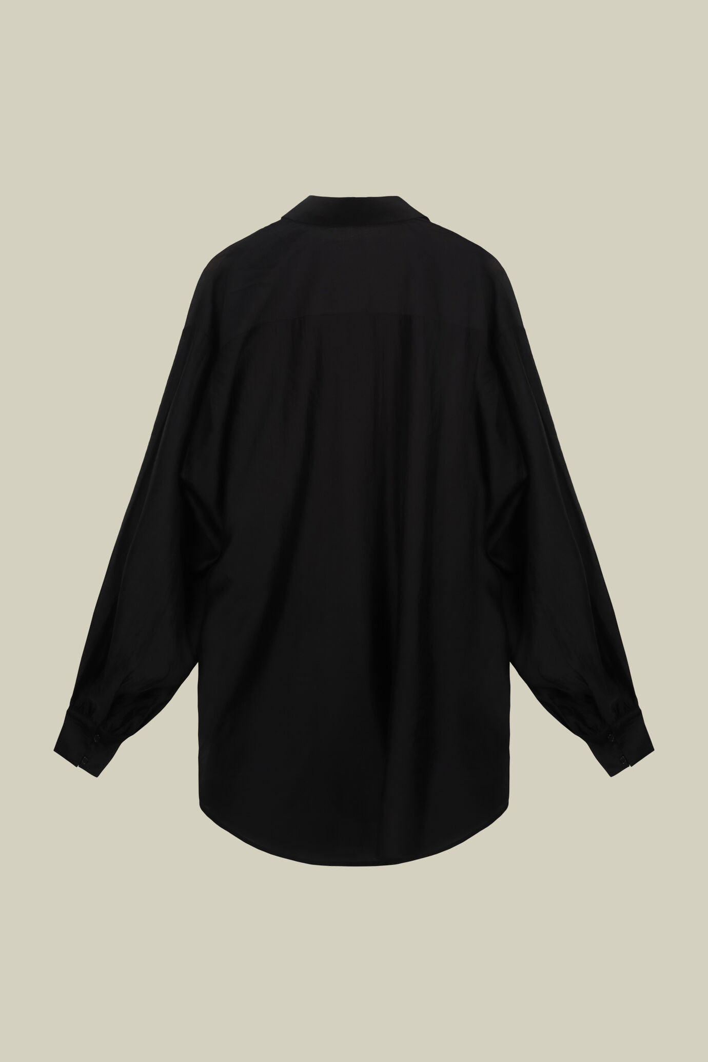 Women's oversized shirt with single-colour in transparent fabric image number 5