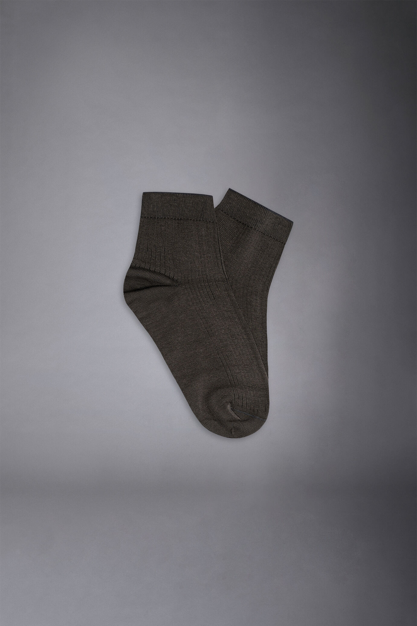 Cotton blended low cut socks solit colour rib knit made in italy