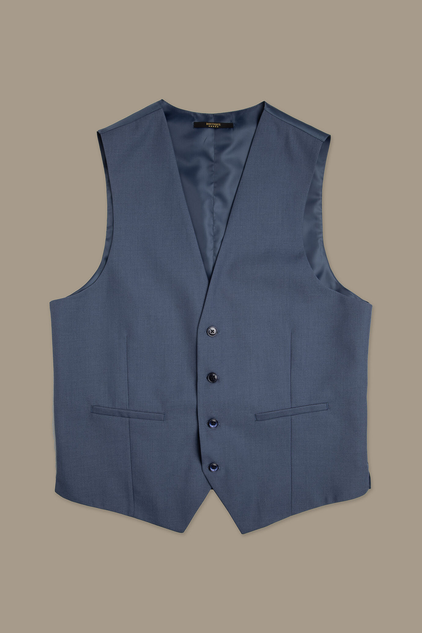 Classic single-breasted vest without lapels image number 0