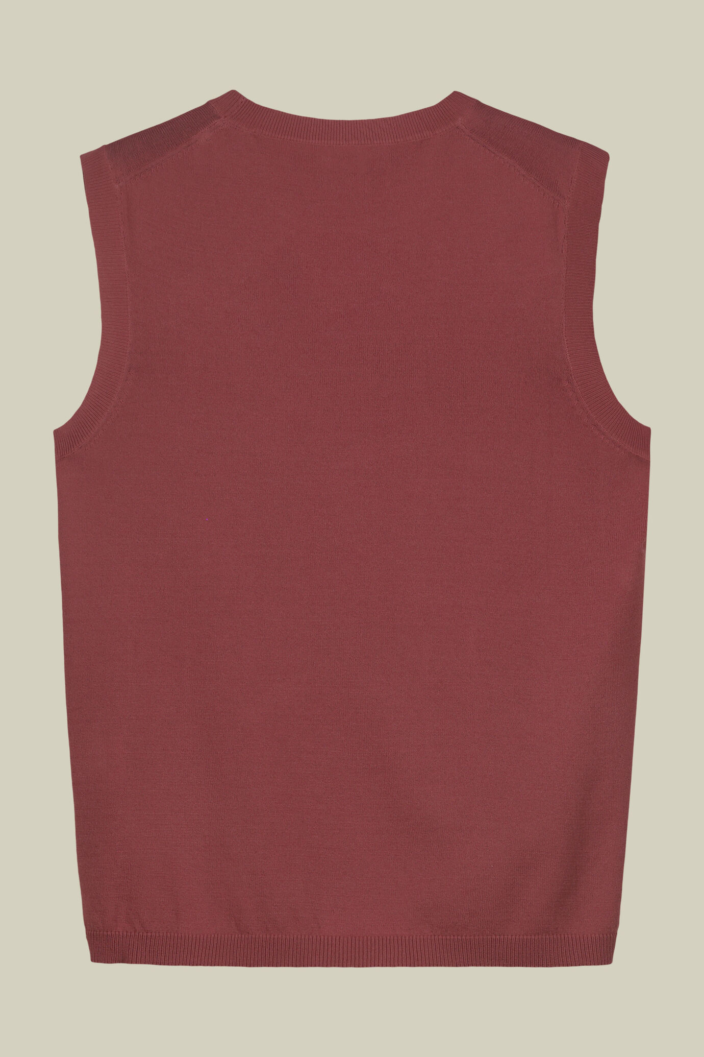 Women's knitted crew-neck waistcoat image number 5