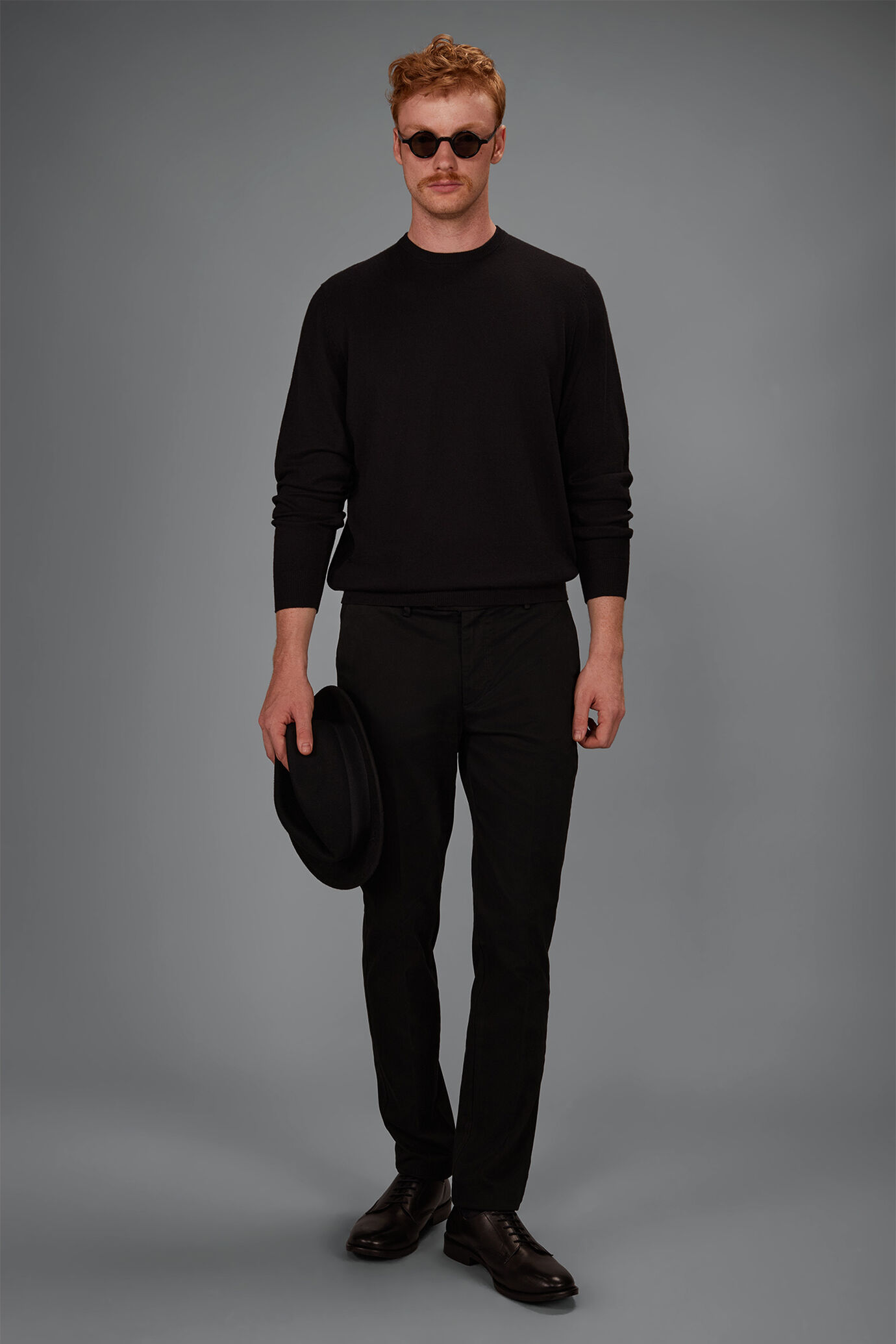 Maglia uomo girocollo lana e cotone regular fit image number 0