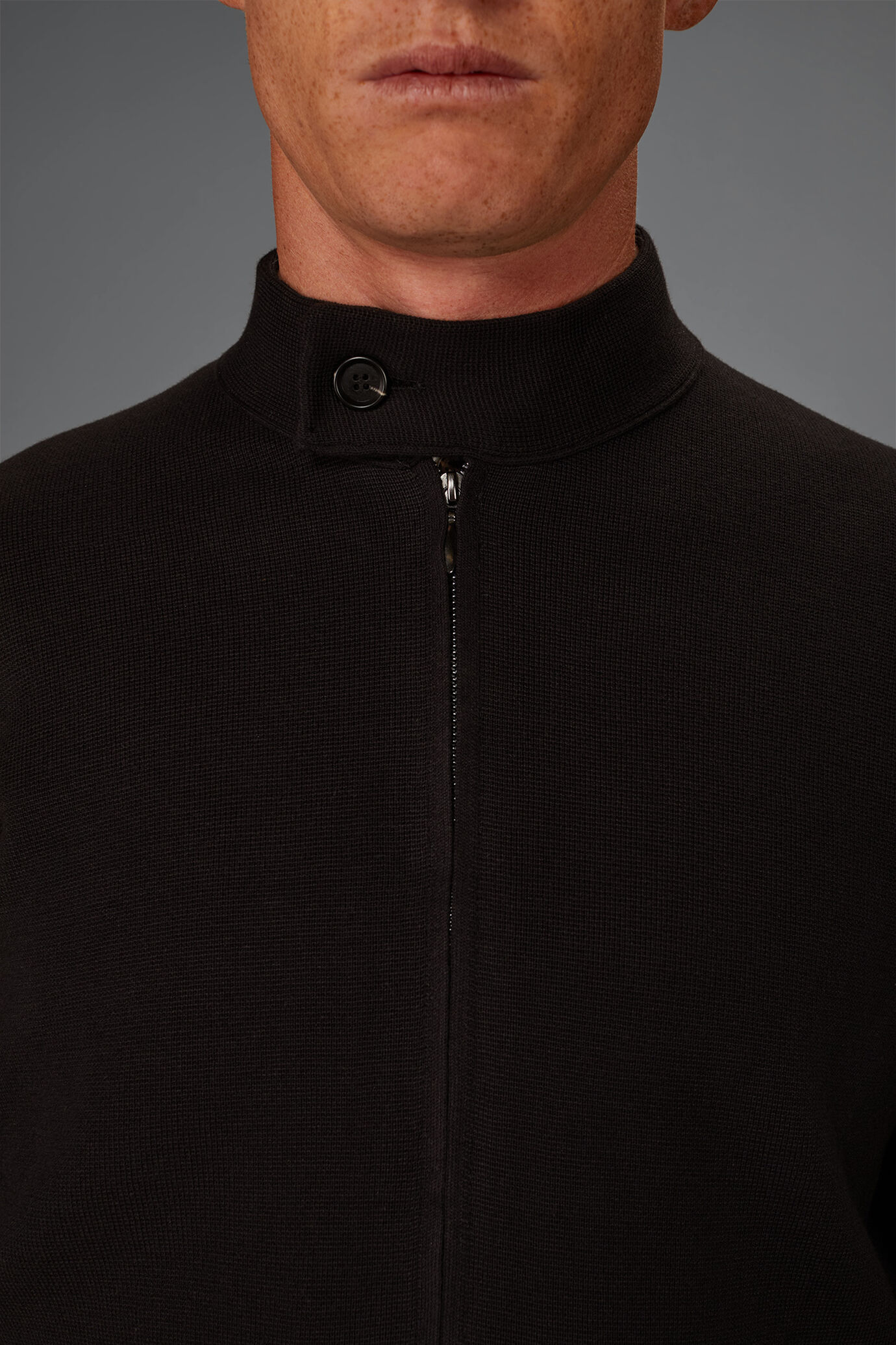 Herren-Strickjacke mit Rei&szlig;verschluss ungef&uuml;ttert aus 100% Baumwolle Regular Fit image number 2