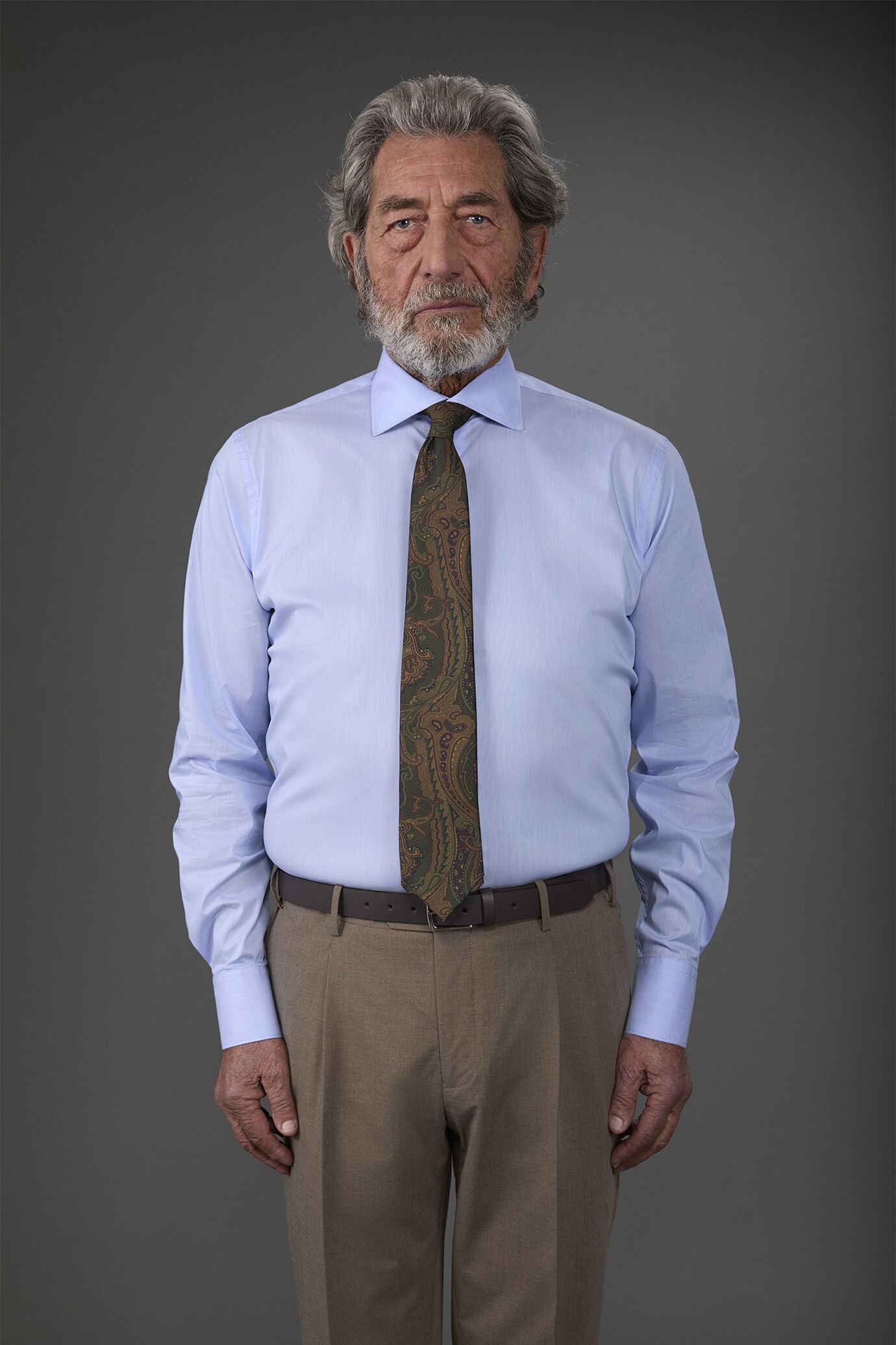 Chemise pour homme à col classique micro-crêpé convenant aux boutons de manchette image number 0