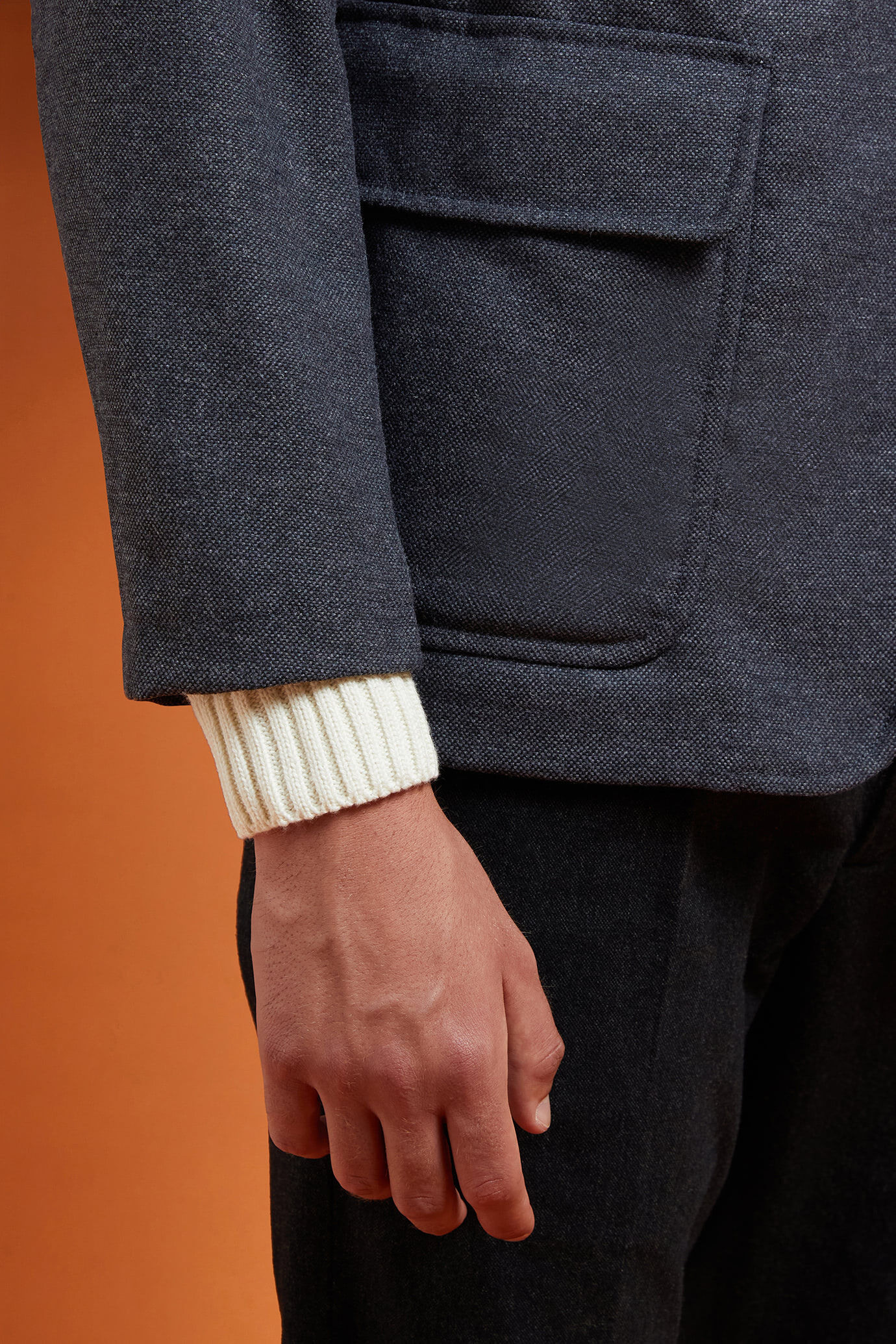 Giacca sportiva uomo in tessuto tweed Wool Blend regular fit image number 2