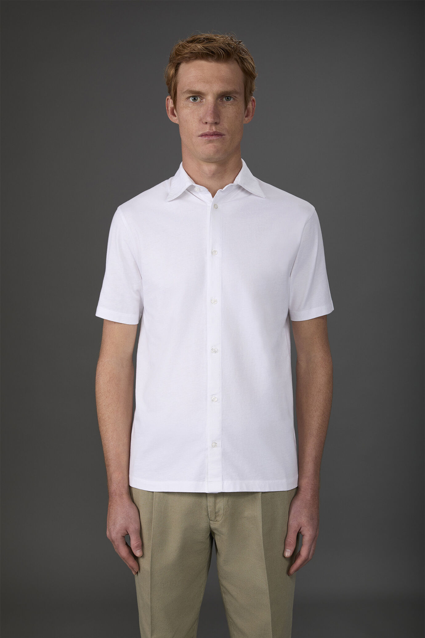 Polo uomo manica corta in jersey 100% cotone image number 0